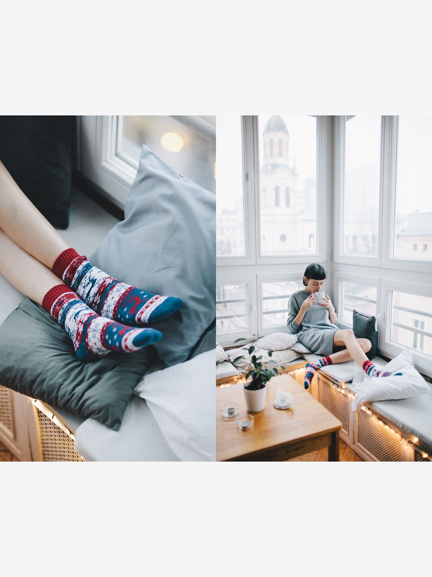 Skarpetki Many Mornings Warm Rudolph (navy/red/white)