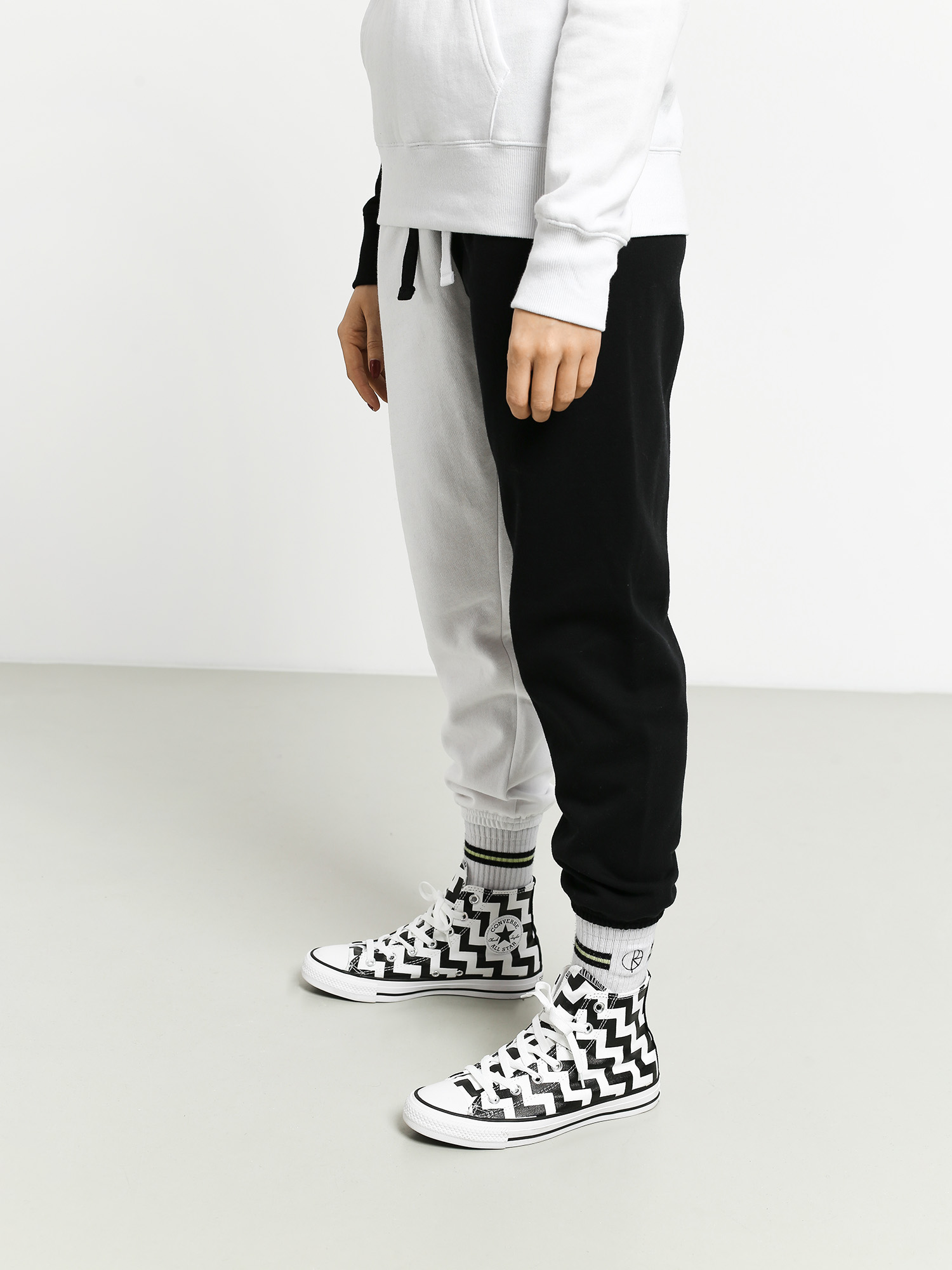 Spodnie Volcom Vol Stone Flc Wmn (black white)