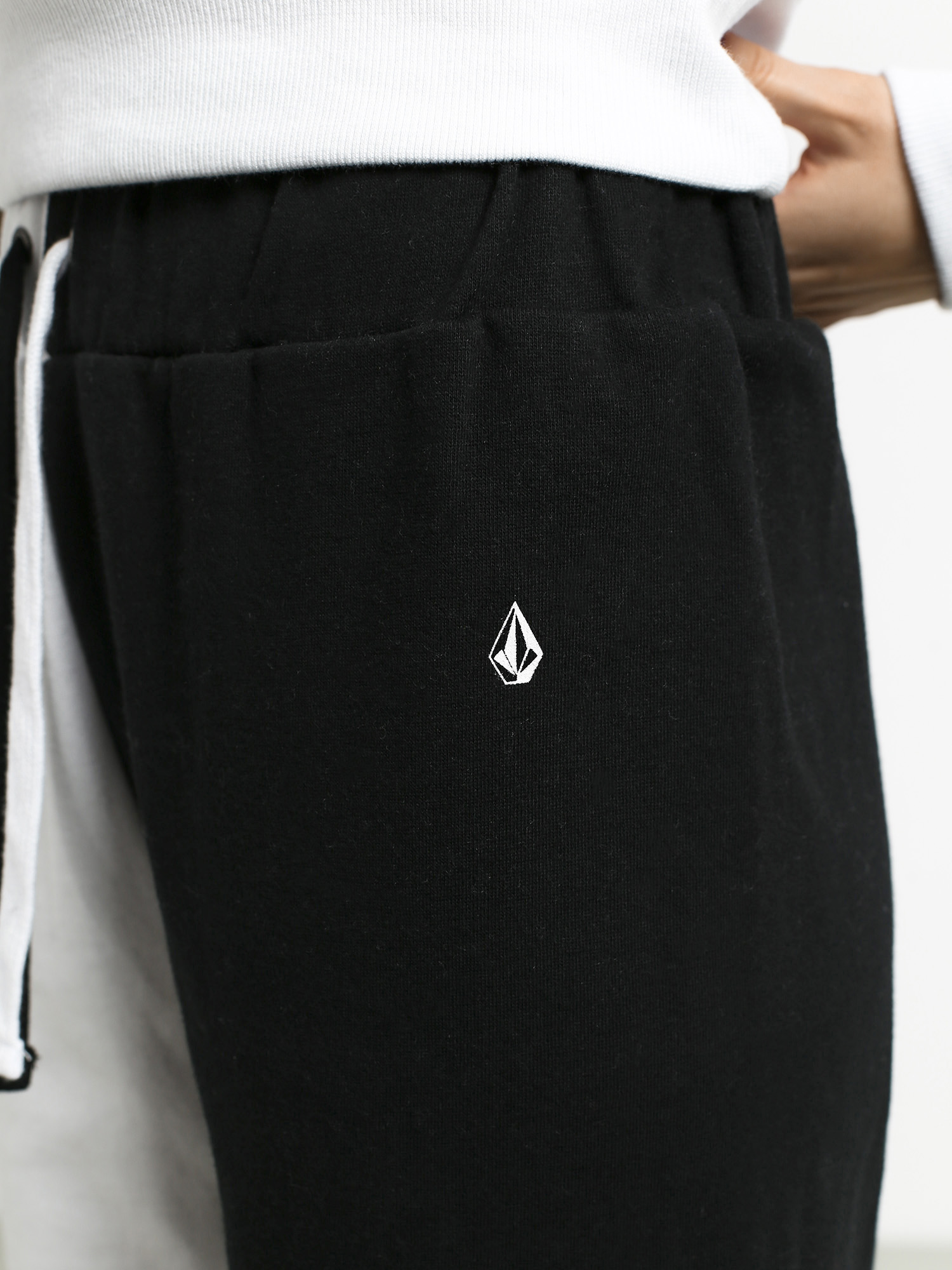 Spodnie Volcom Vol Stone Flc Wmn (black white)