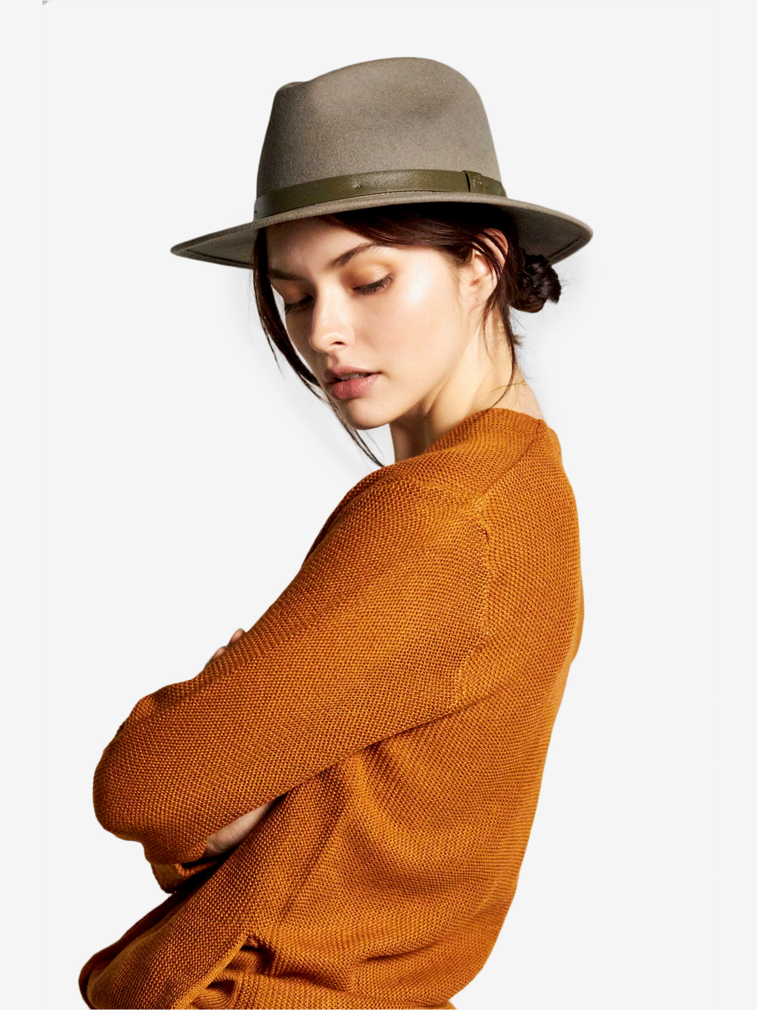 Kapelusz Brixton Messer Fedora (sage)