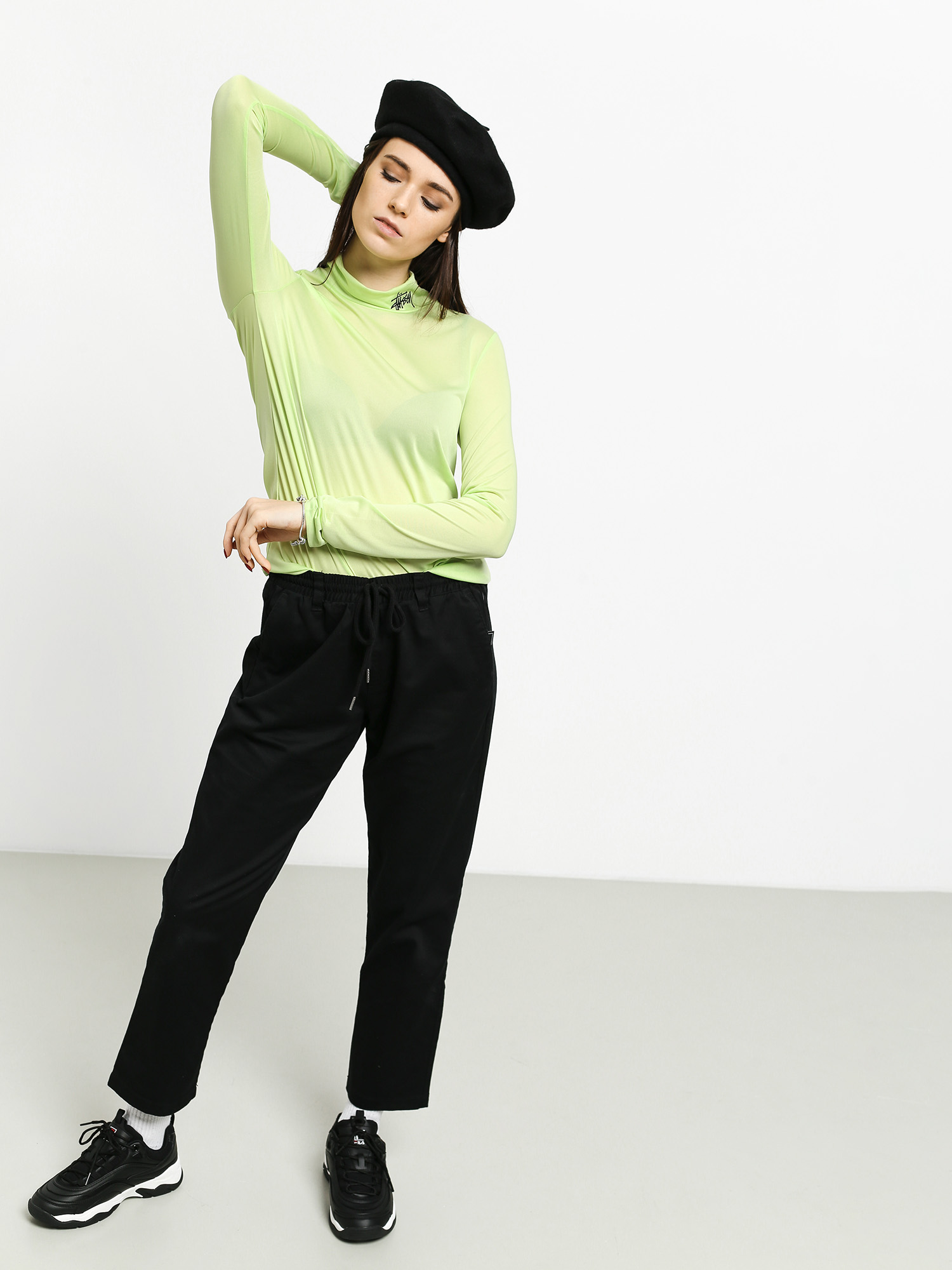 Longsleeve Stussy Monty Tissue Mock Neck Wmn (lime)