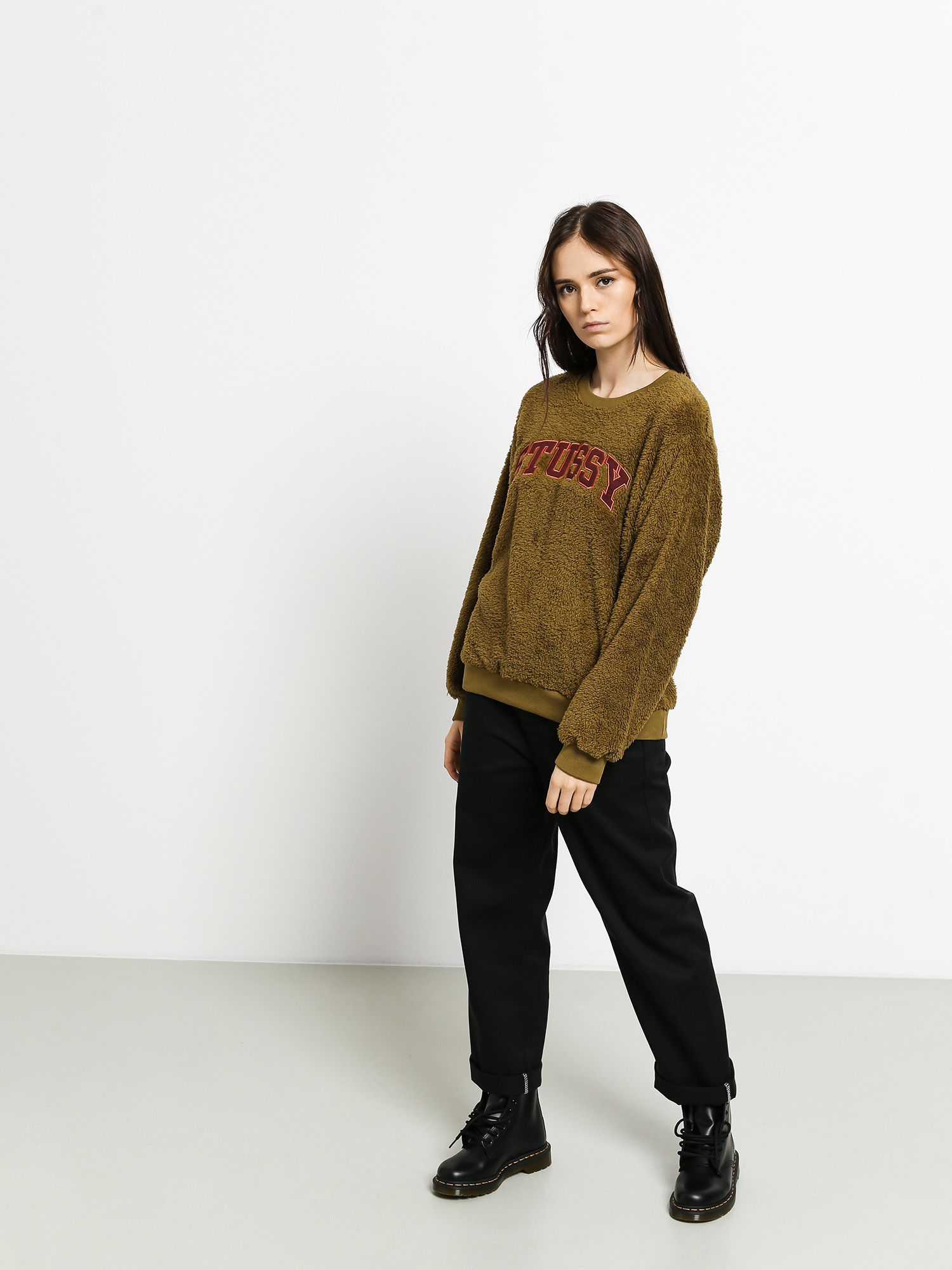 Bluza Stussy Pilar Sherpa Wmn (olive)