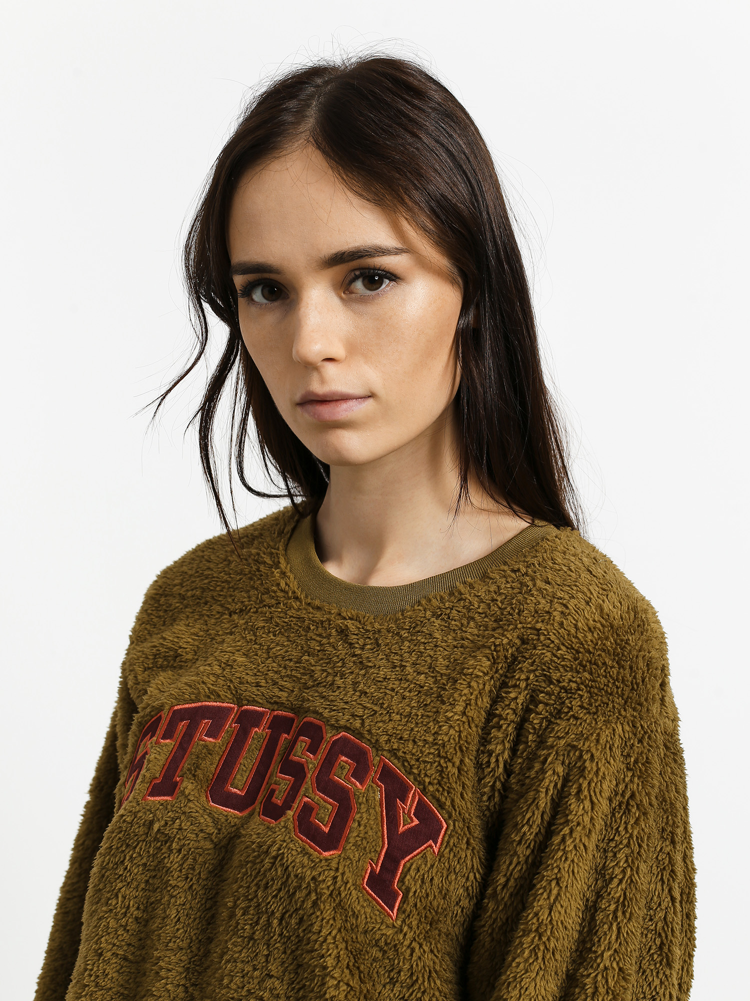 Bluza Stussy Pilar Sherpa Wmn (olive)