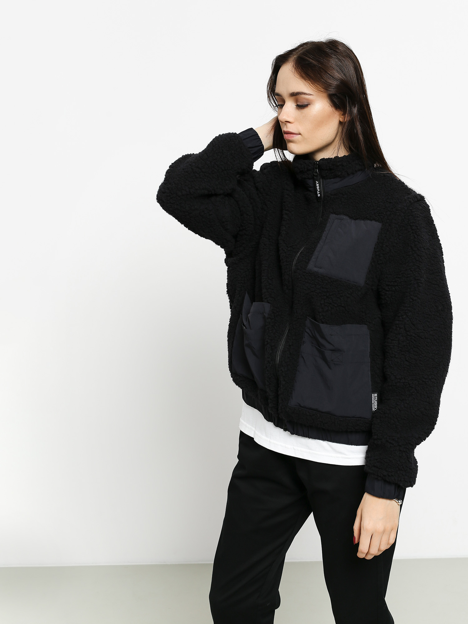 Kurtka Stussy Convertible Sherpa Wmn (black)