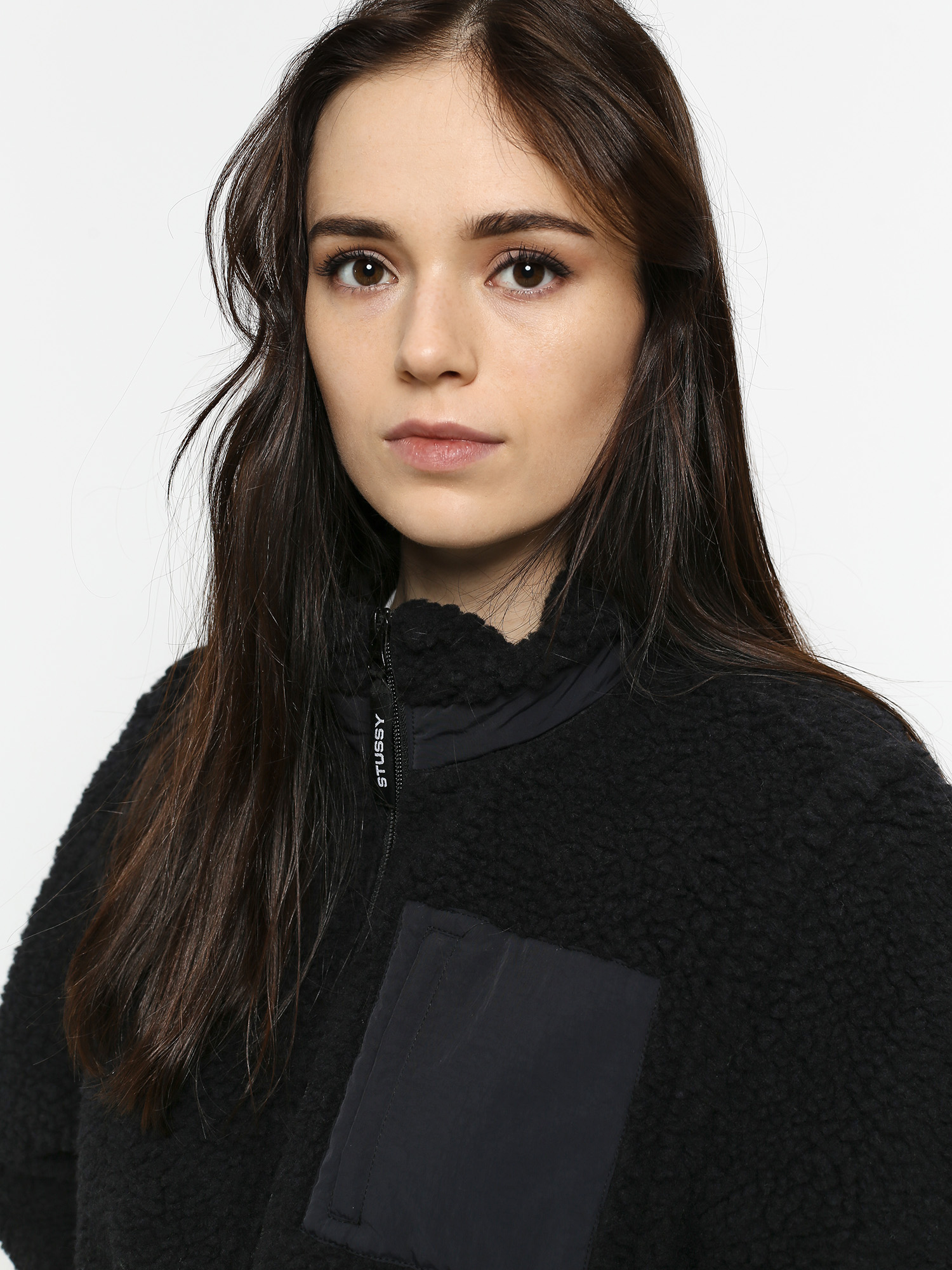 Kurtka Stussy Convertible Sherpa Wmn (black)