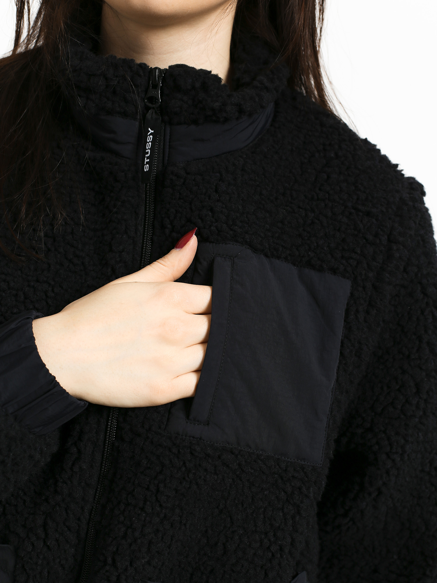 Kurtka Stussy Convertible Sherpa Wmn (black)