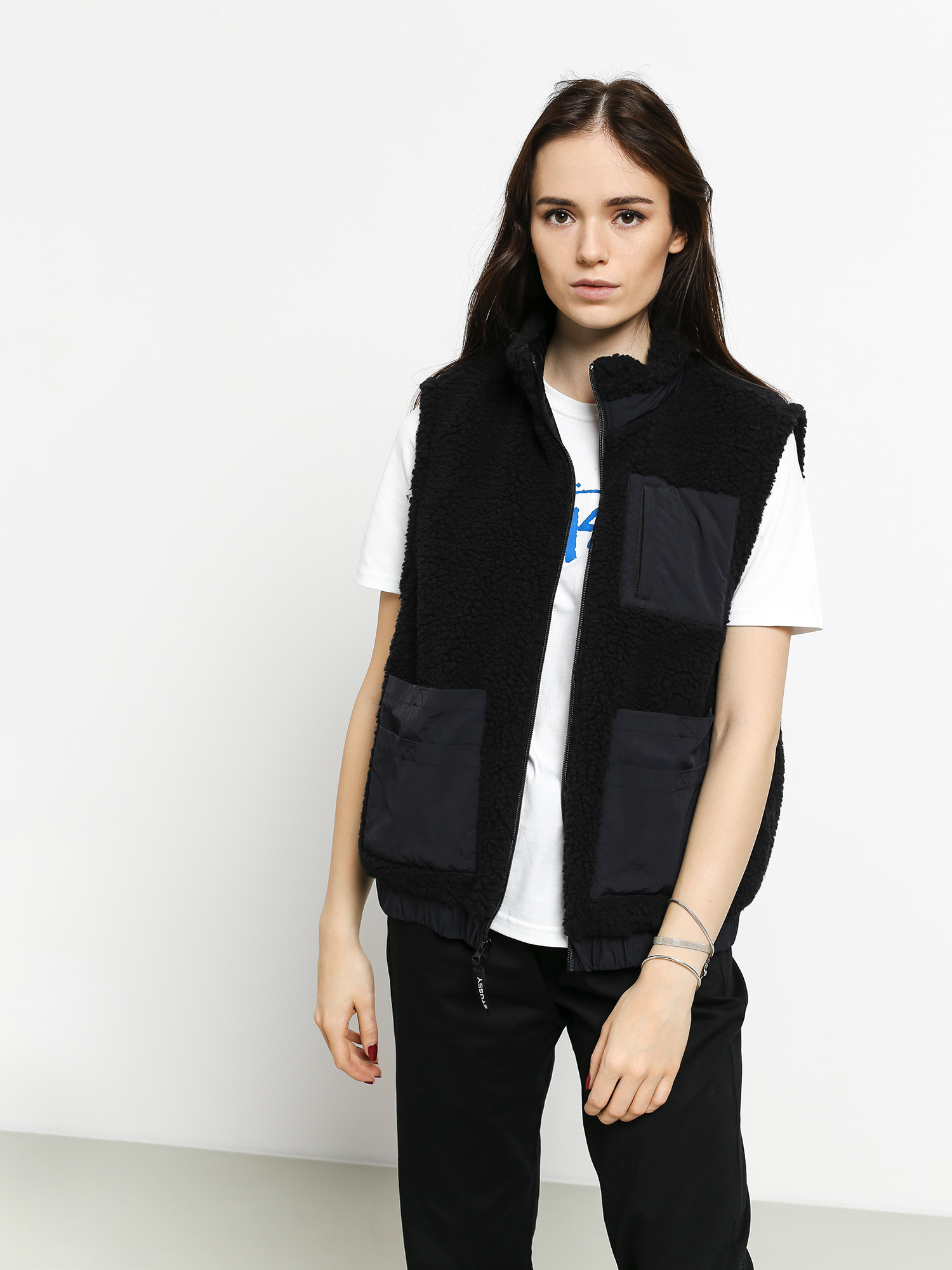Kurtka Stussy Convertible Sherpa Wmn (black)