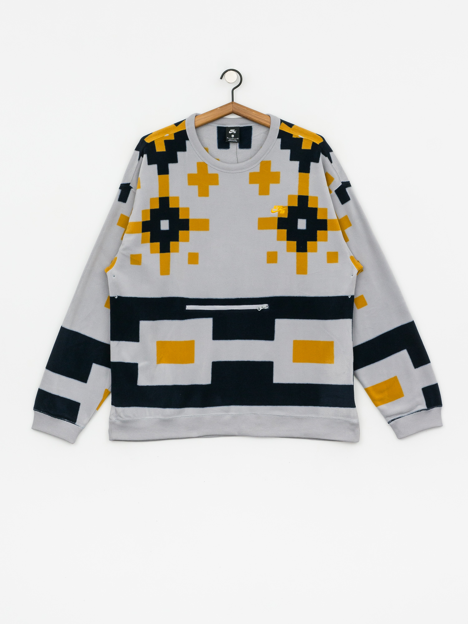 Bluza Nike SB Icon Crew Nomad (wolf grey/wolf grey/dark sulfur)