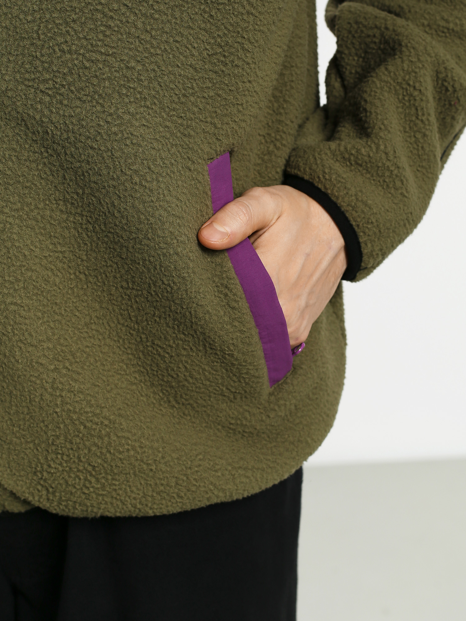 Kurtka Stussy Nylon Mock Neck (olive)