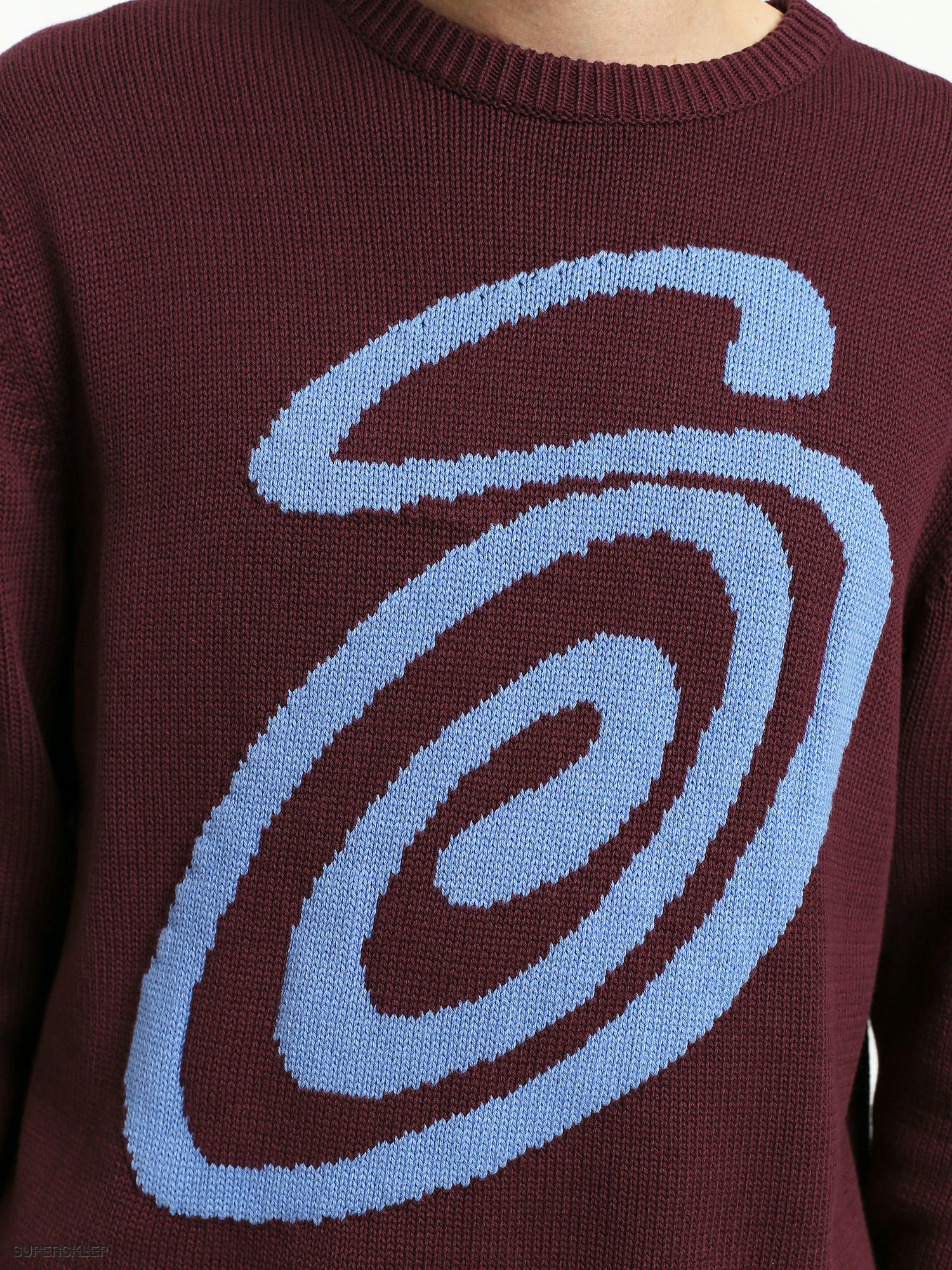 再再販！ STUSSY - STUSSY Curly グリーン Logo ニットセーター ニット ユニセックス SWEATER トップス Mっ緑 S  メンズ