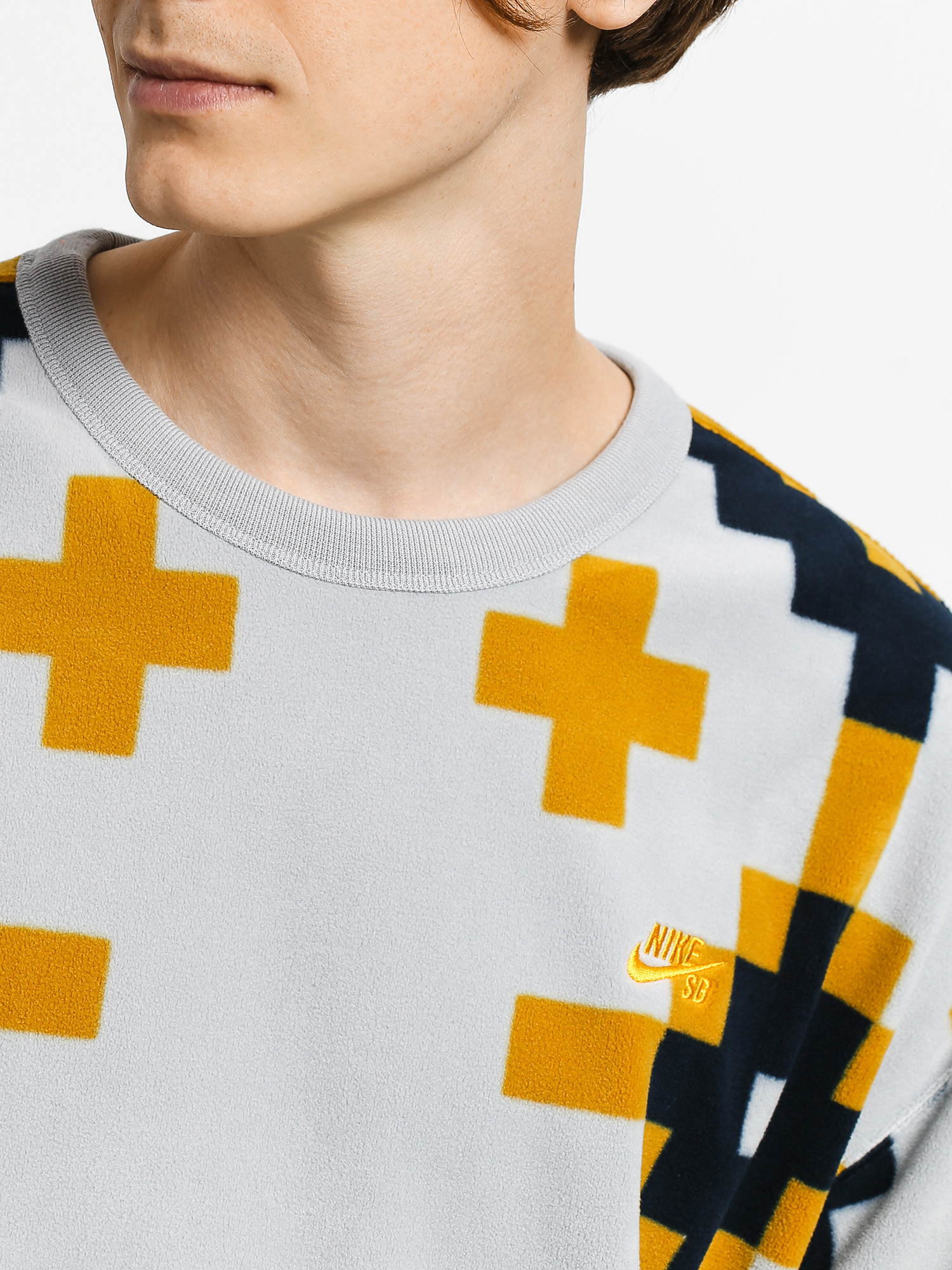 Bluza Nike SB Icon Crew Nomad (wolf grey/wolf grey/dark sulfur)