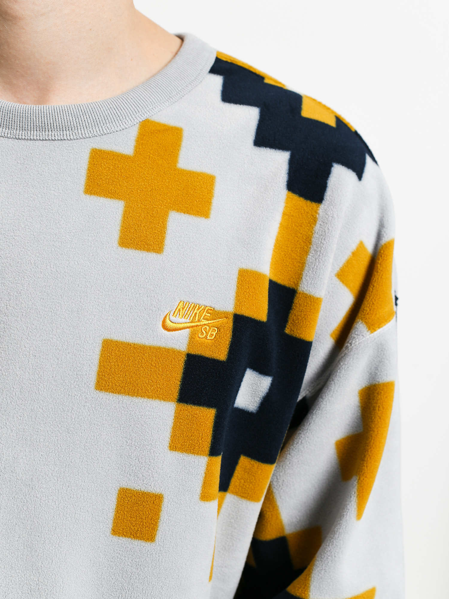 Bluza Nike SB Icon Crew Nomad (wolf grey/wolf grey/dark sulfur)