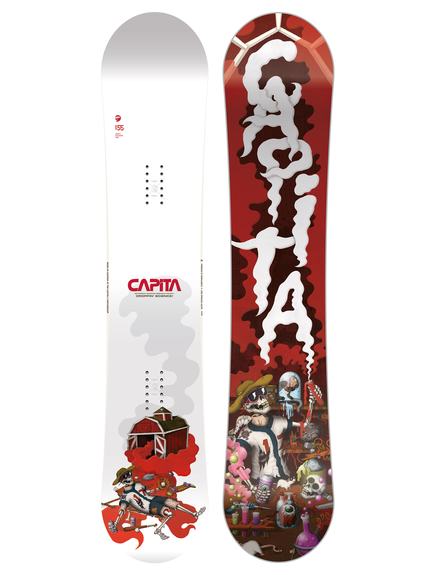 Męska Deska snowboardowa Capita Scott Stevens Pro (white/red)