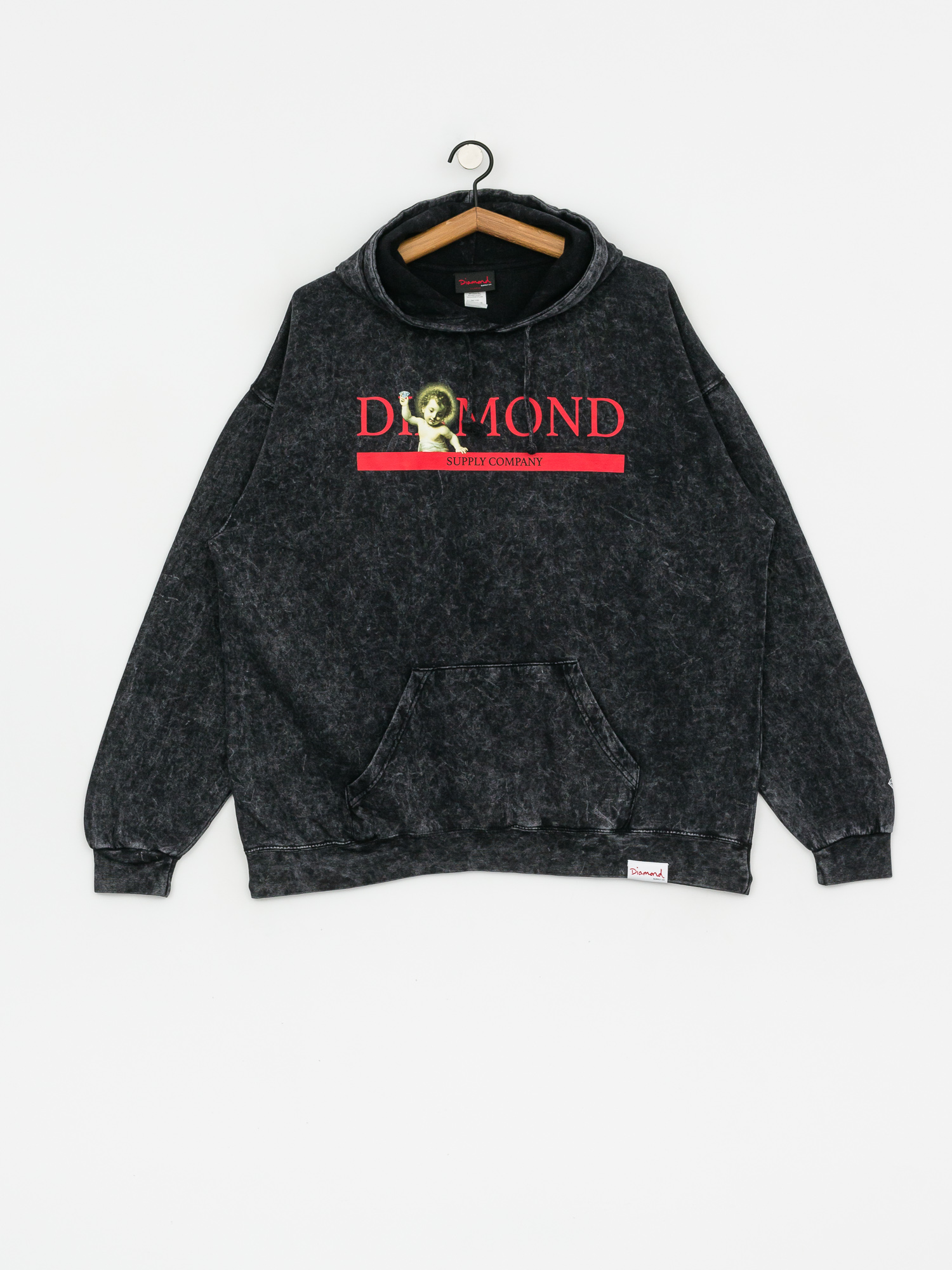 Bluza z kapturem Diamond Supply Co. 13Th Century Mineral Wash HD (black)