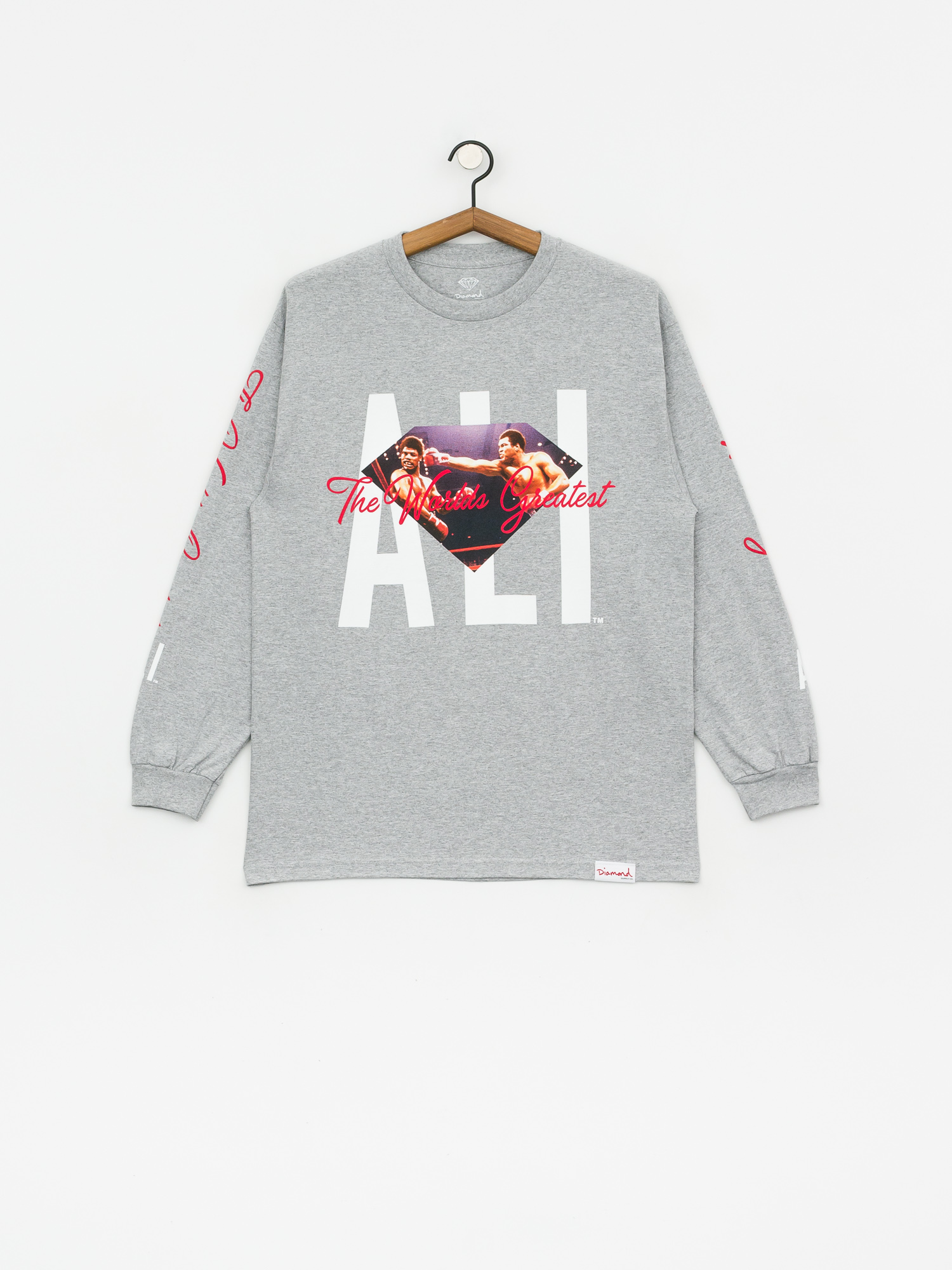 Longsleeve Diamond Supply Co. Dmnd X Muhammad Ali Ali Sign (grey)