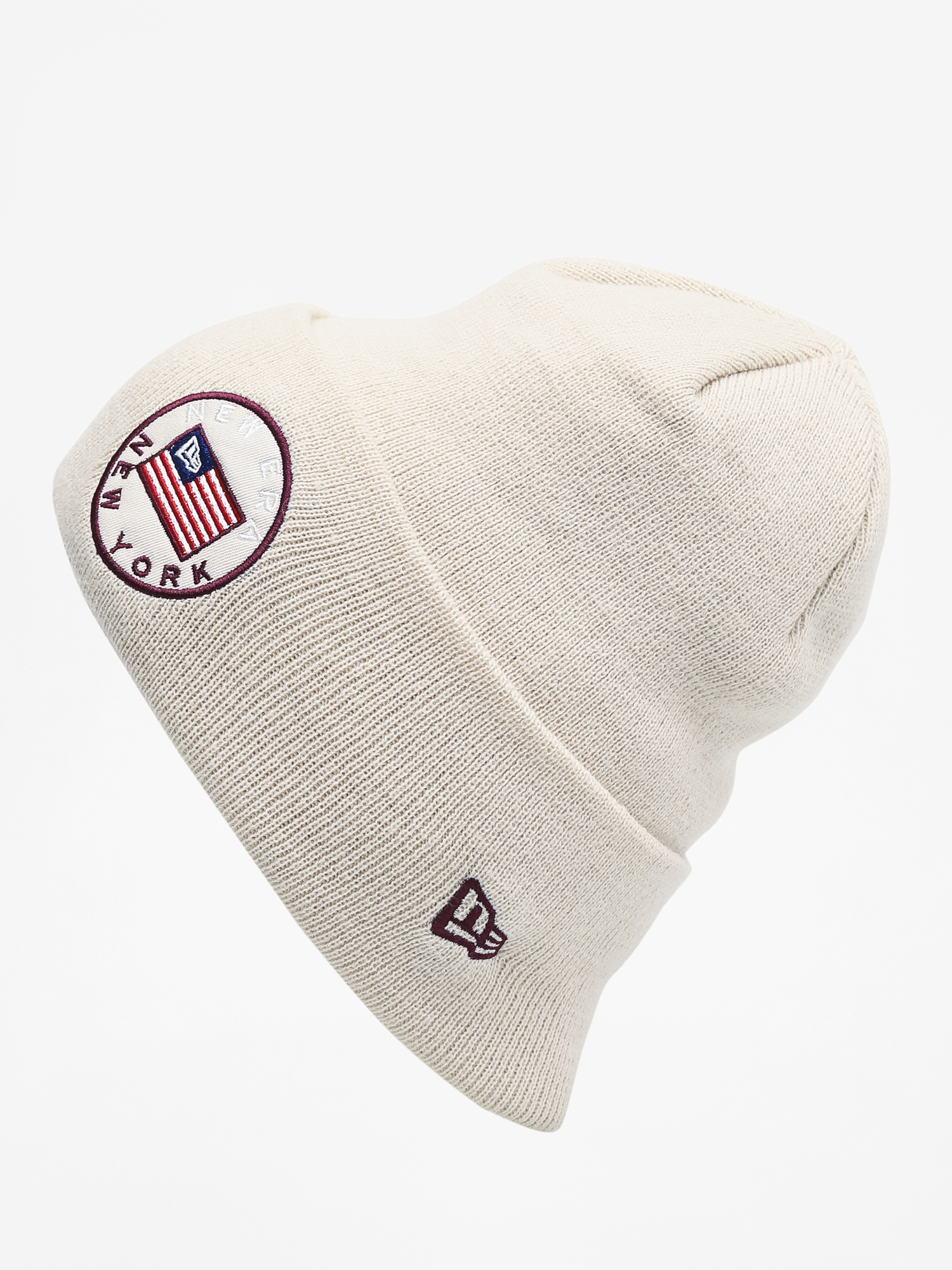 Czapka zimowa New Era Flagged Cuff Knit (stone)