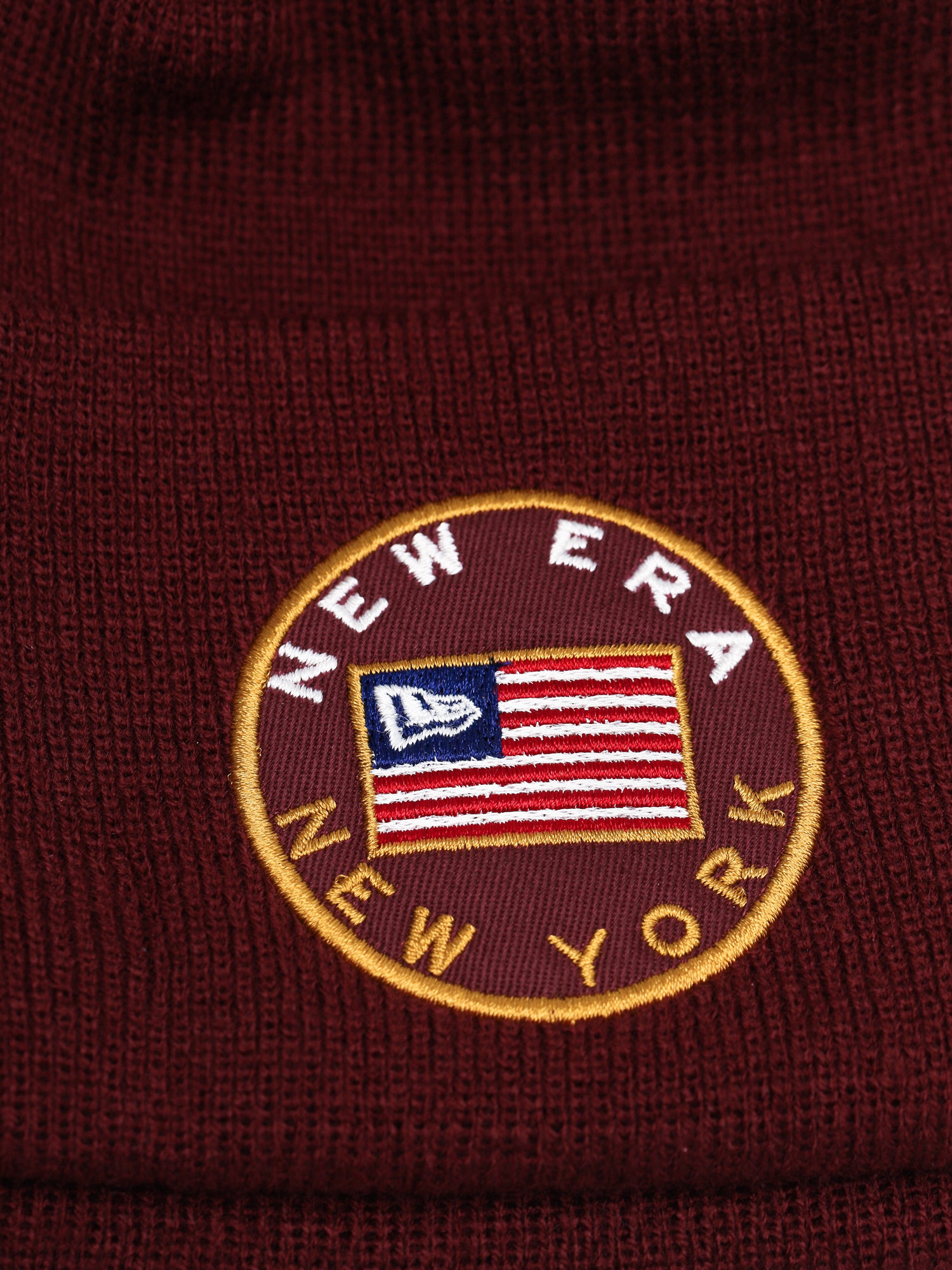 Czapka zimowa New Era Flagged Cuff Knit (maroon)