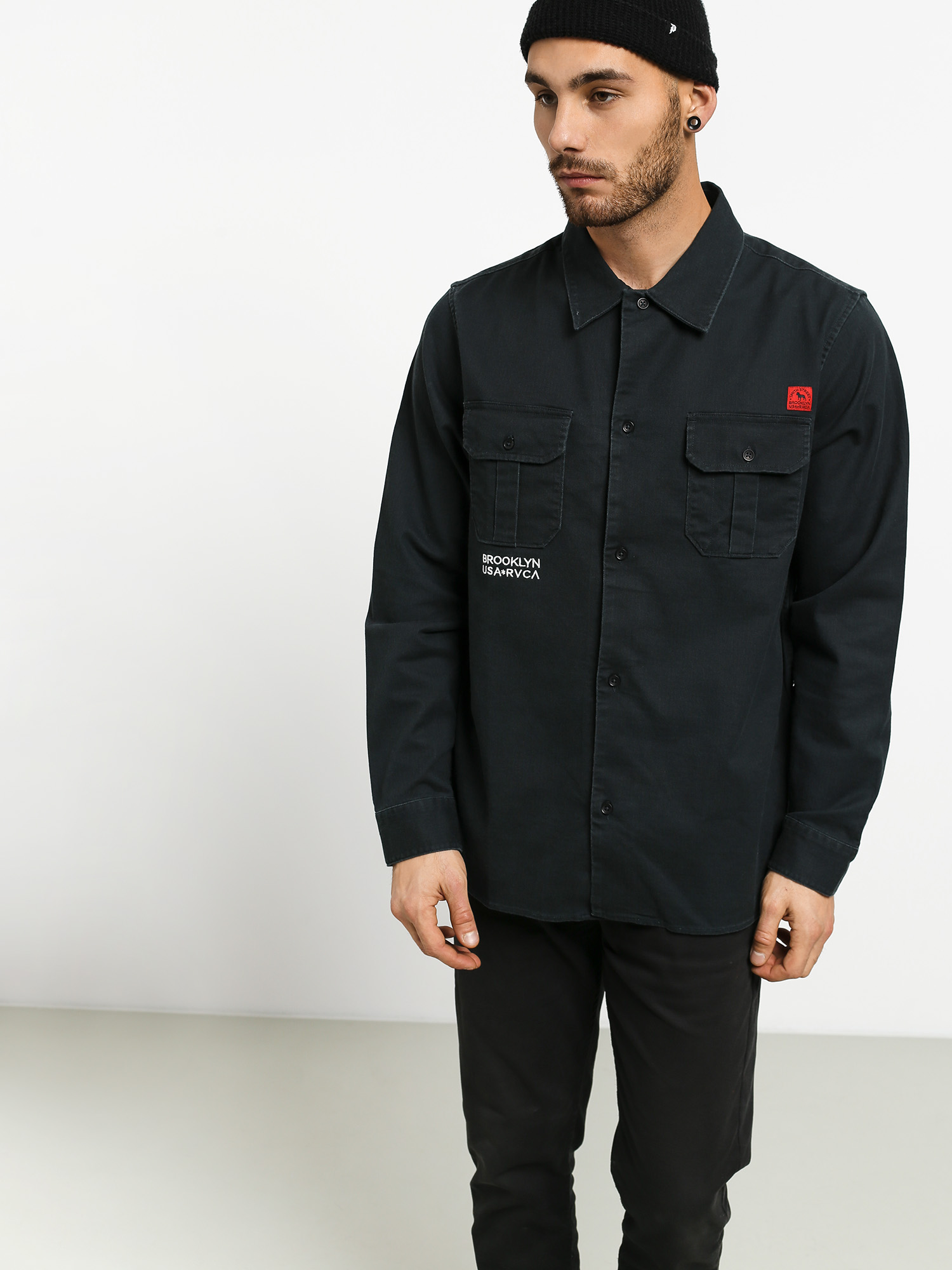 Koszula RVCA Smith Street Ls (black)