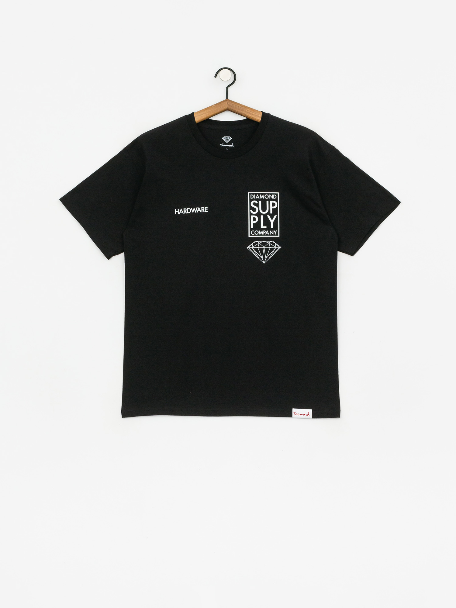 T-shirt Diamond Supply Co. Stacked Type (black)