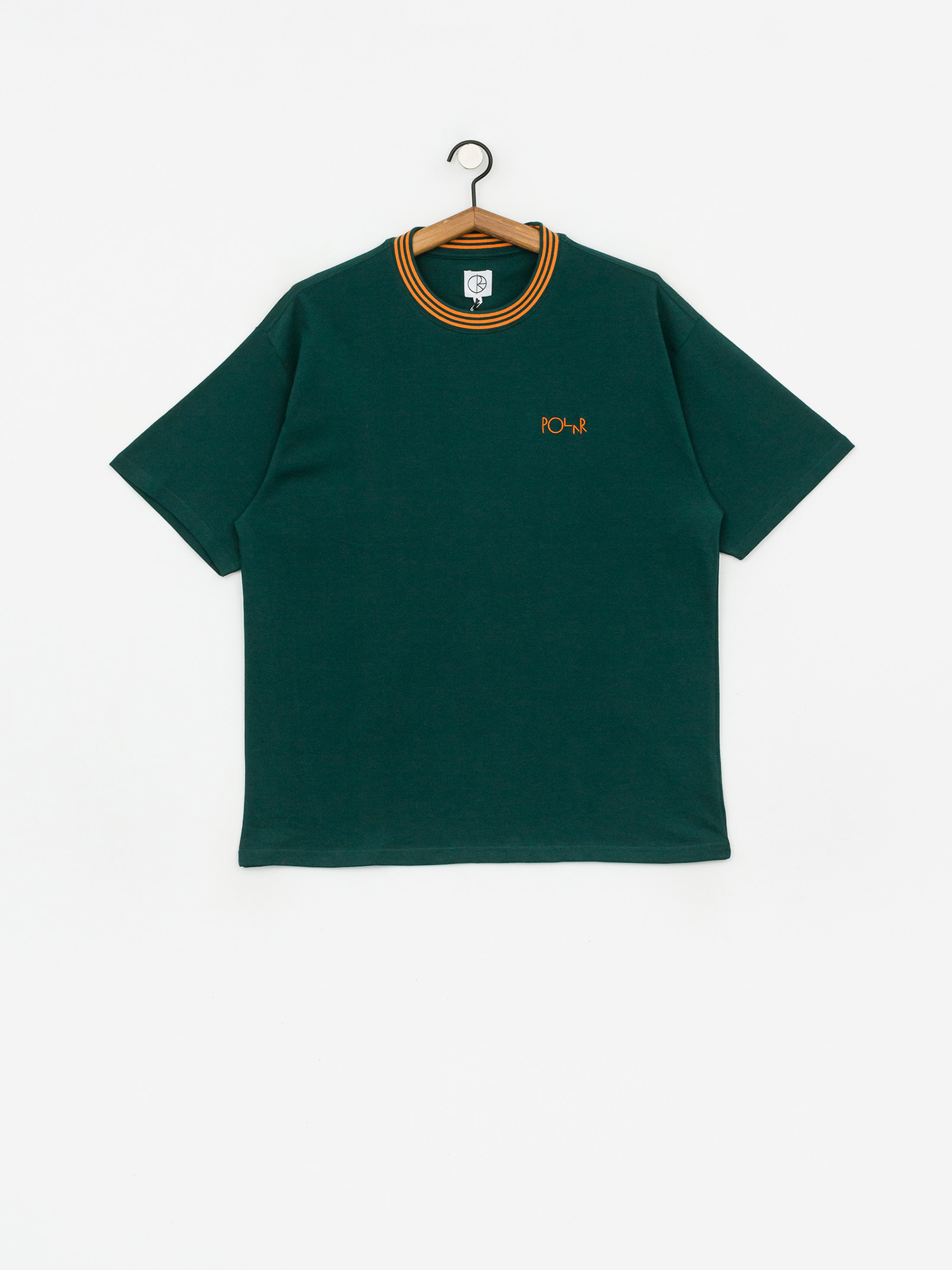 T-shirt Polar Skate Striped Rib (dark green)