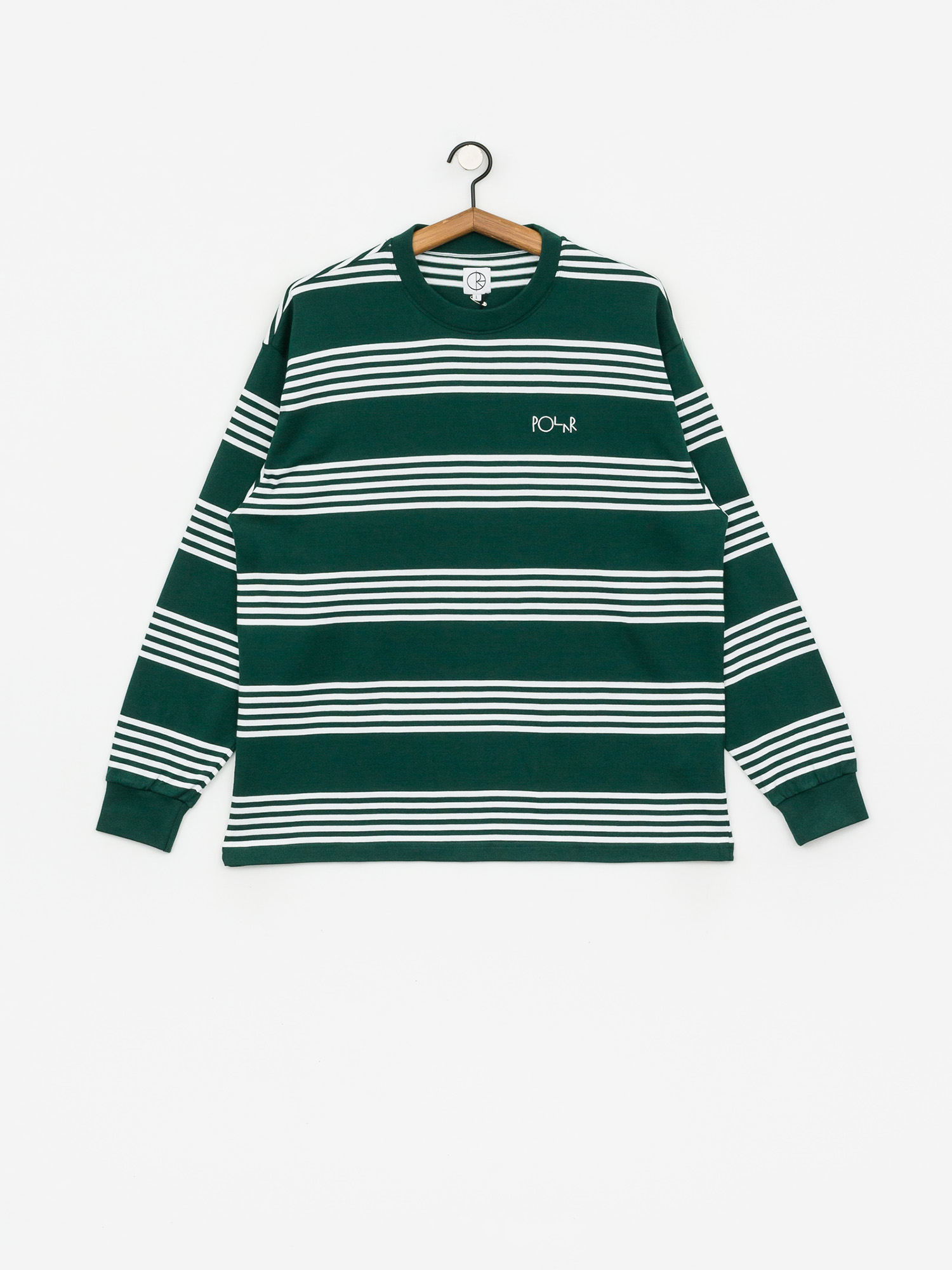 Longsleeve Polar Skate Striped (dark green)