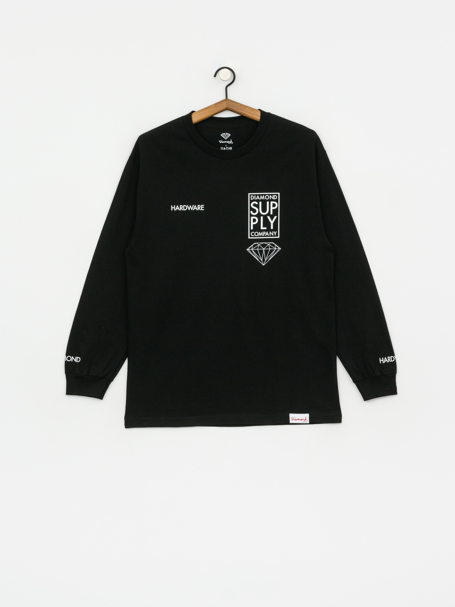 Longsleeve Diamond Supply Co. Stacked Type (black)