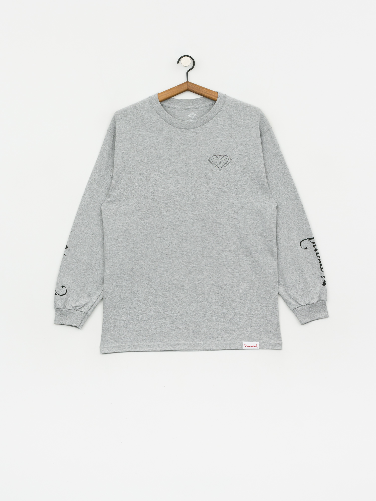 Longsleeve Diamond Supply Co. Double Read (heather grey)