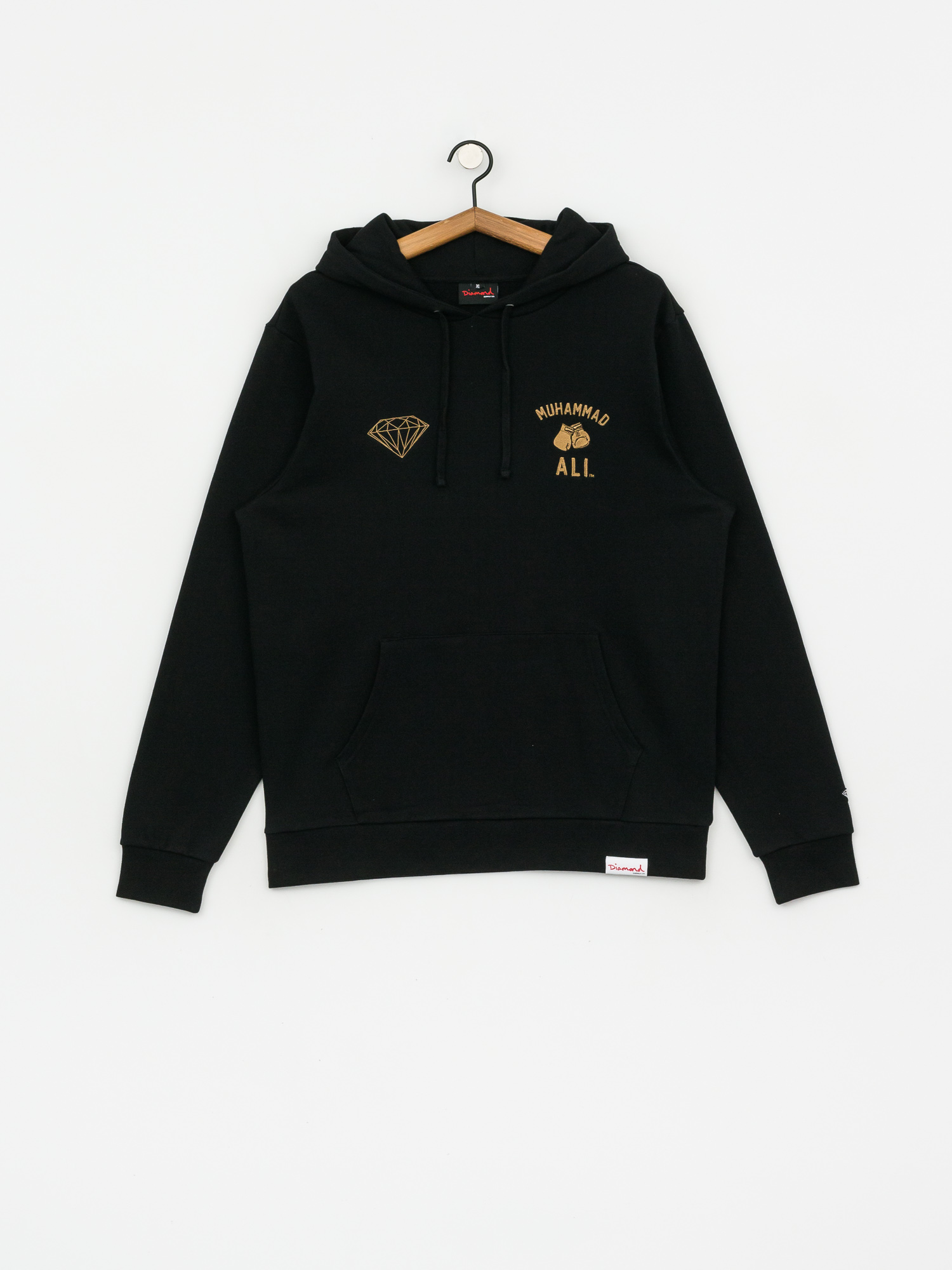 Bluza z kapturem Diamond Supply Co. Dmnd X Muhammad Ali Fight HD (black)