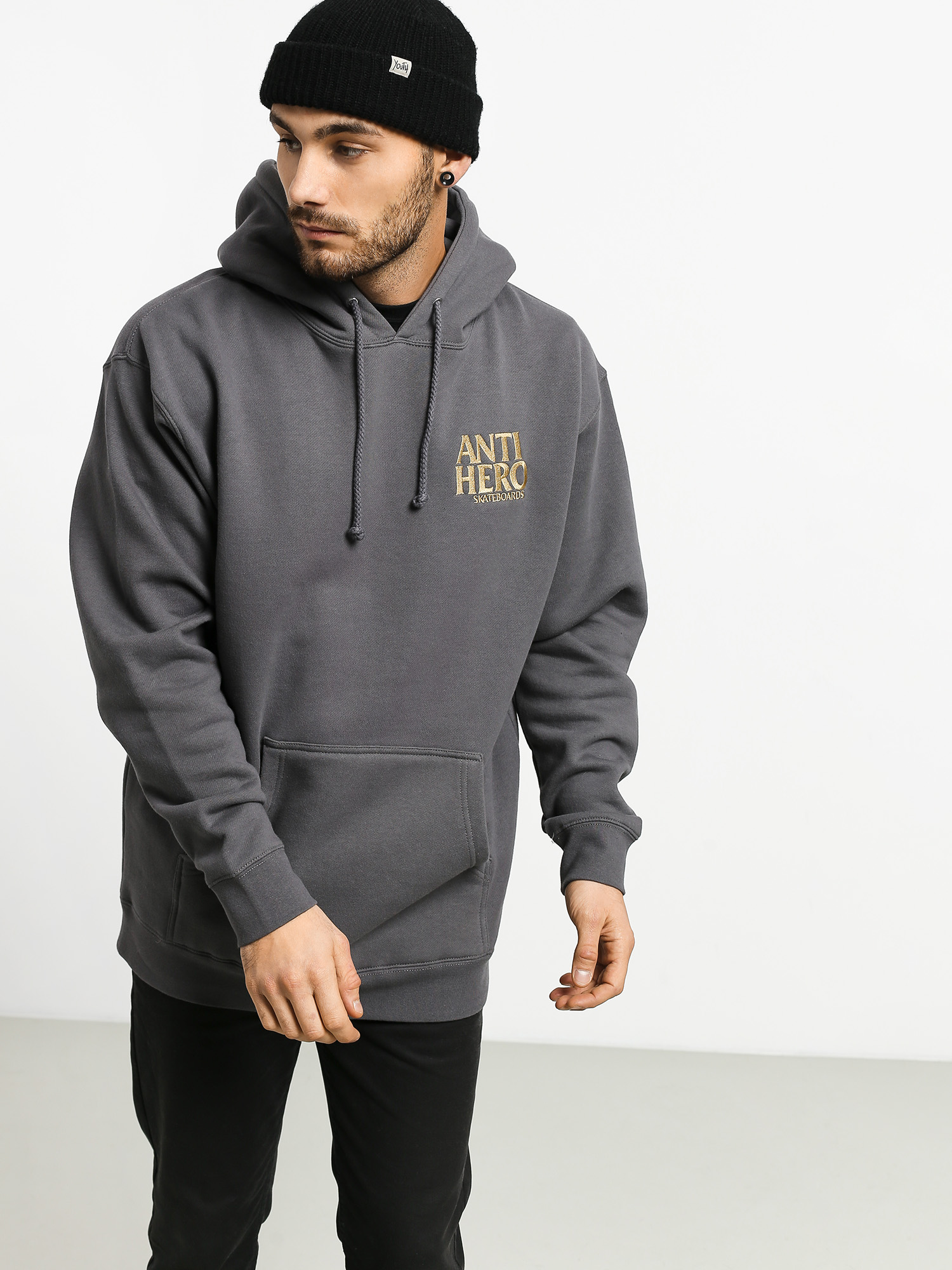 Bluza z kapturem Antihero Lil Black Hero HD (grey)