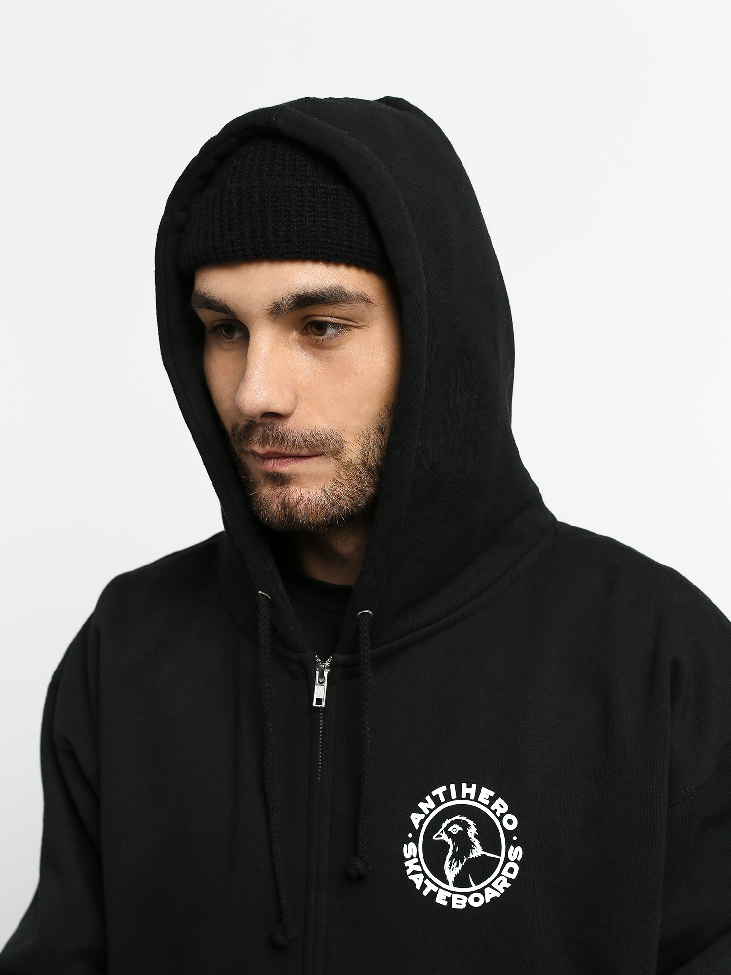 Bluza z kapturem Antihero Basic Pigeon Round ZHD (black)