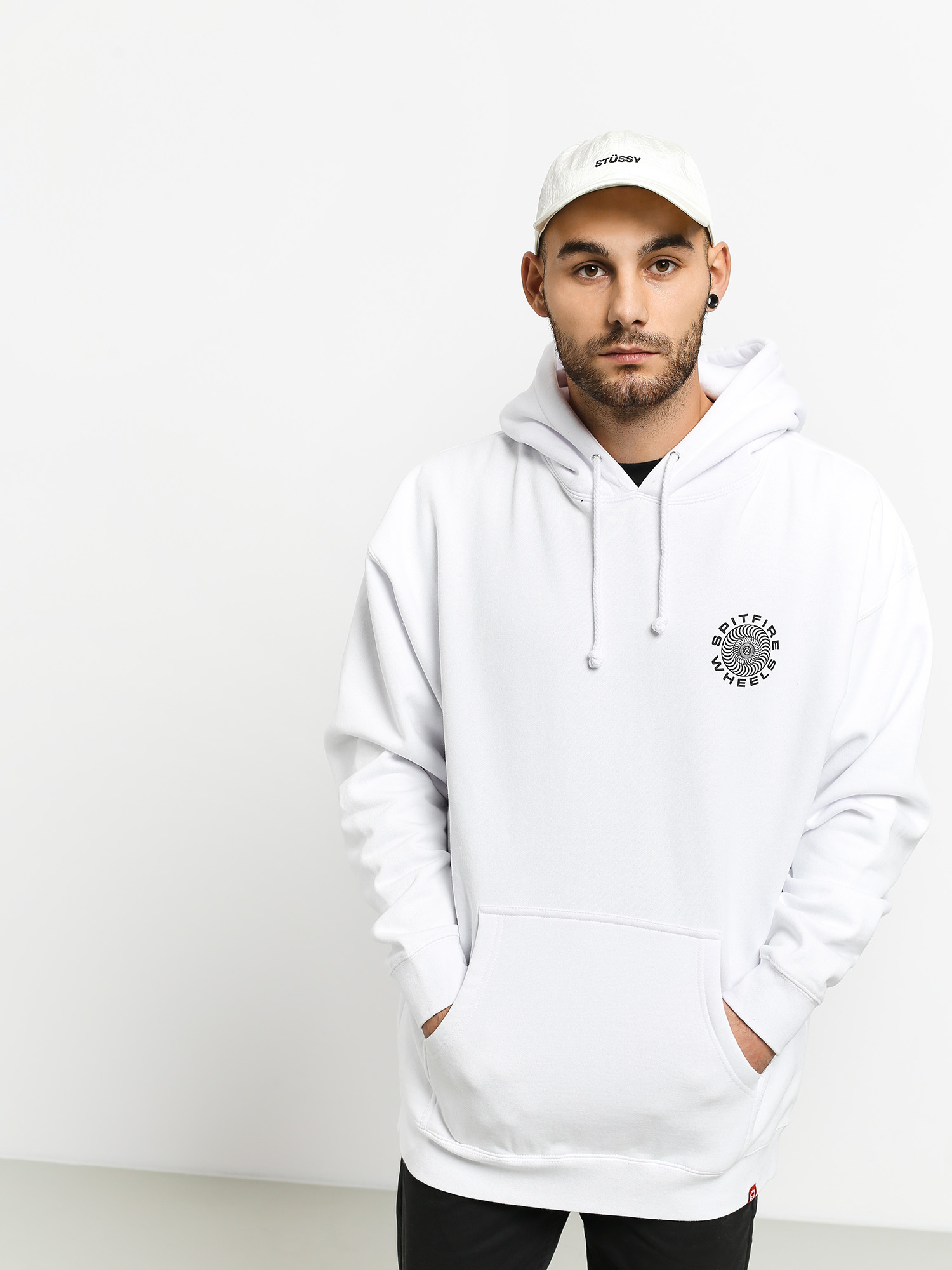 Bluza z kapturem Spitfire Clssc 87 Swrl HD (white/black)
