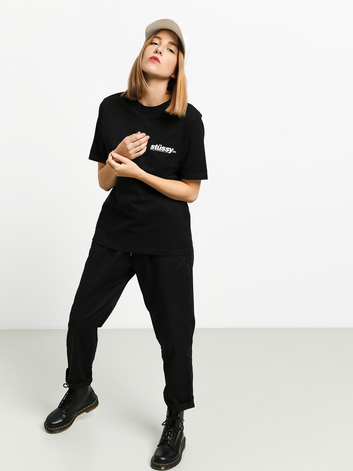 T-shirt Stussy Italic Wmn (black)