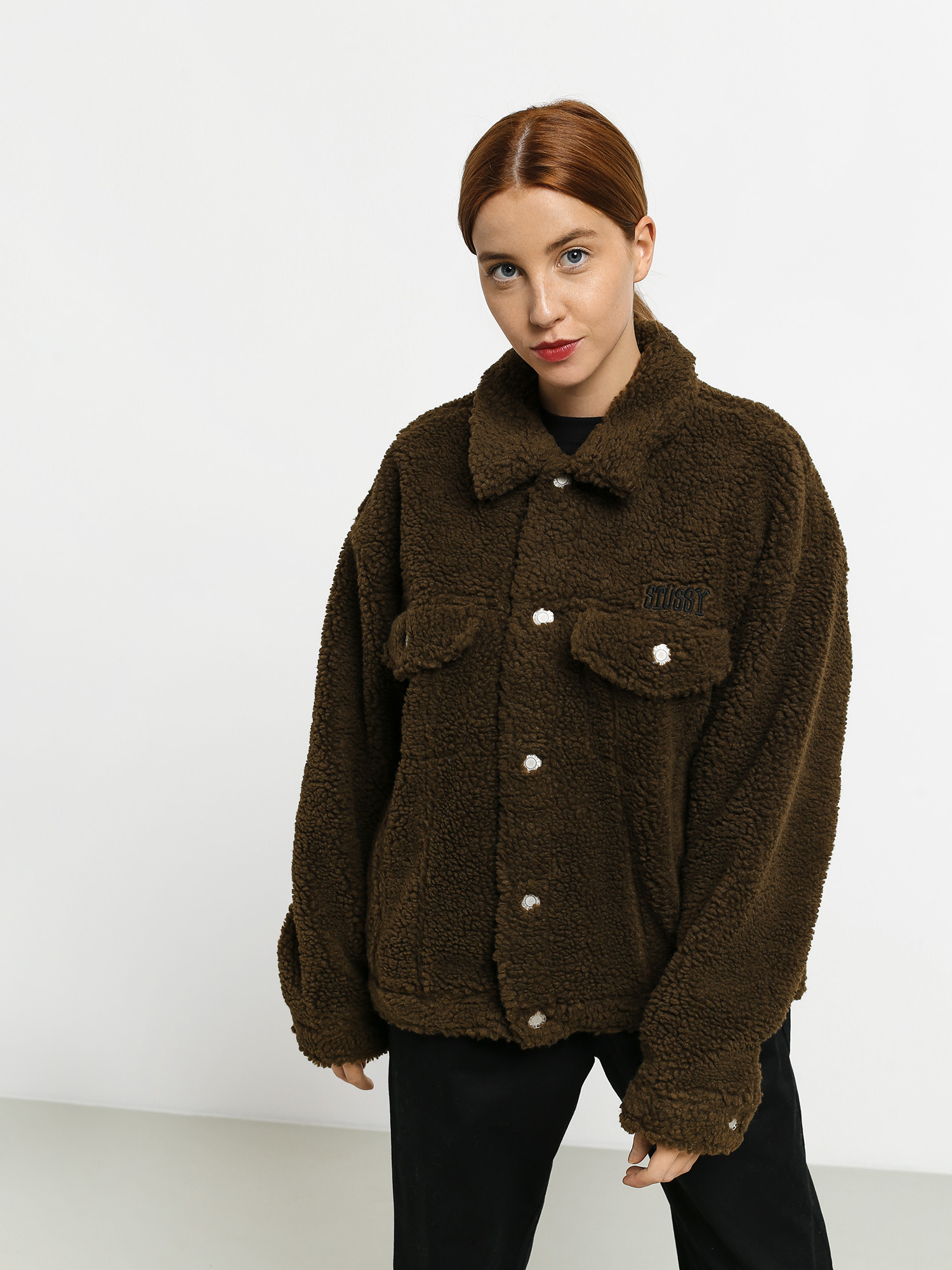 Kurtka Stussy Taryn Sherpa Trucker Wmn (brown)