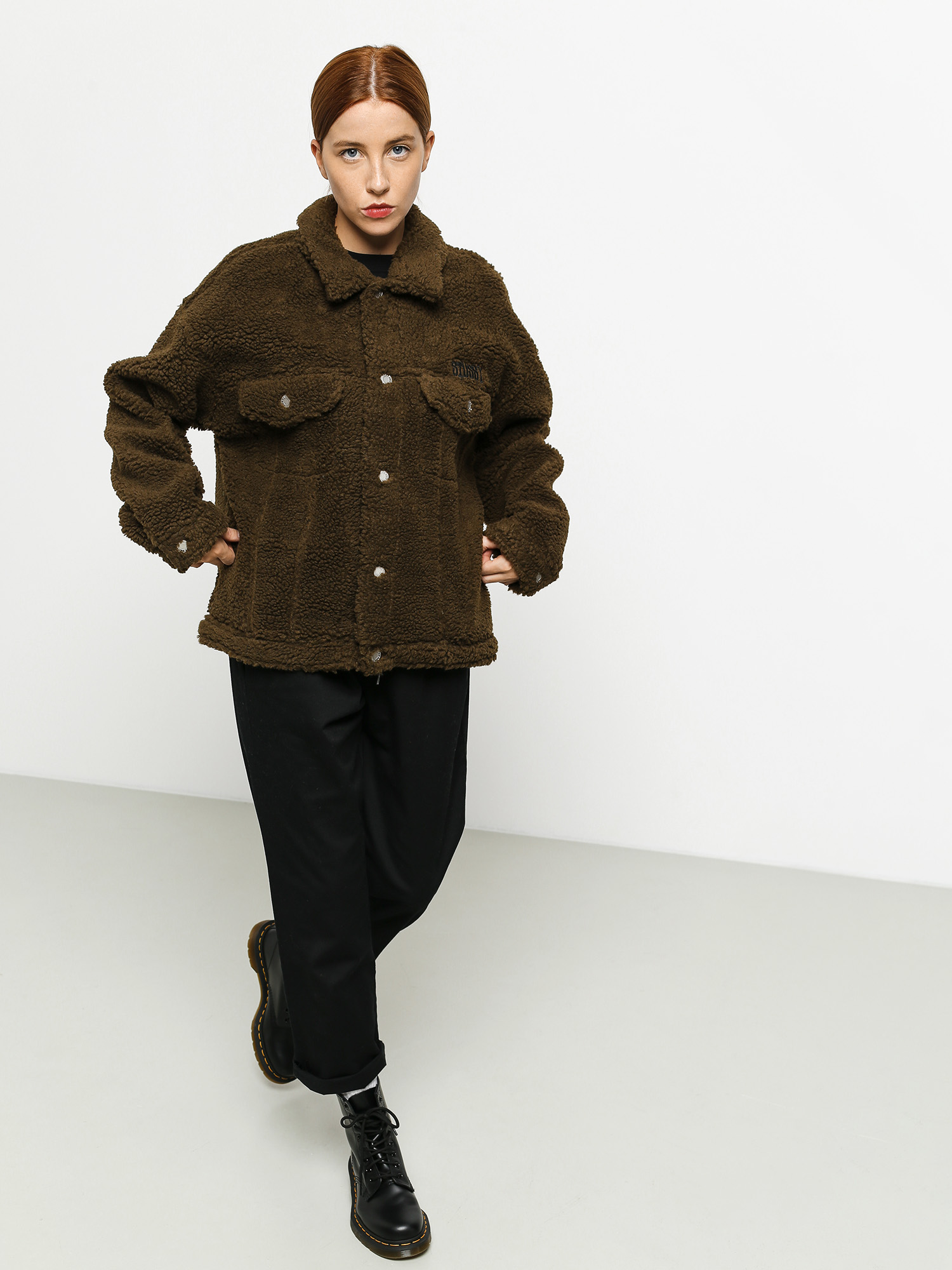 Kurtka Stussy Taryn Sherpa Trucker Wmn (brown)