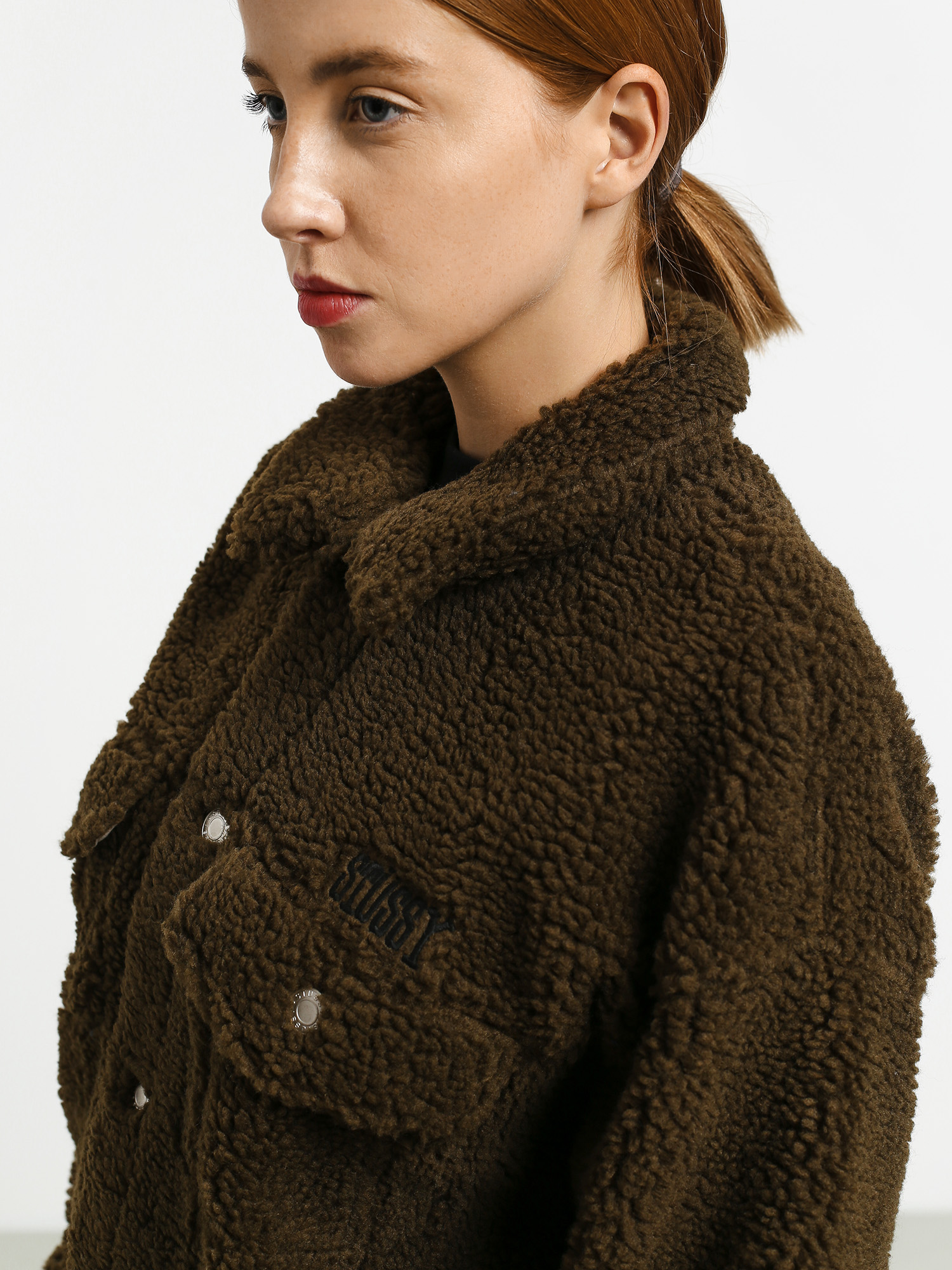 Kurtka Stussy Taryn Sherpa Trucker Wmn (brown)