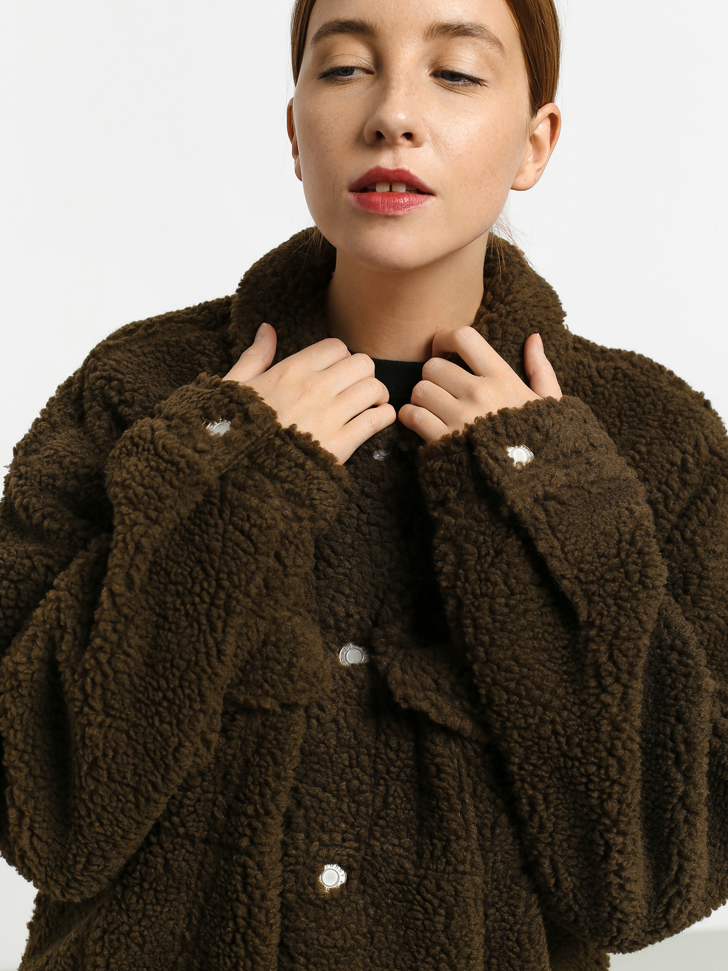 Kurtka Stussy Taryn Sherpa Trucker Wmn (brown)