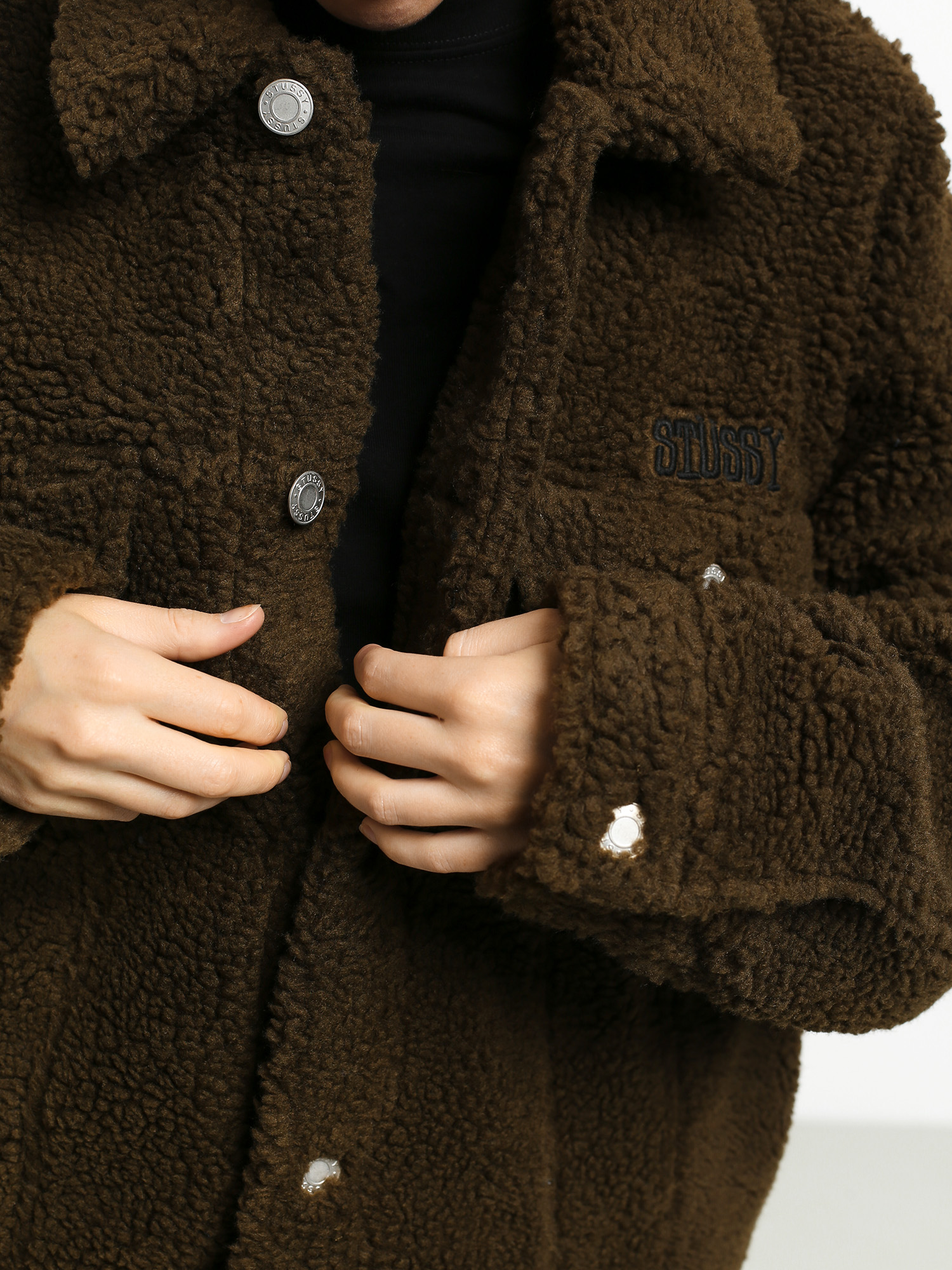 Kurtka Stussy Taryn Sherpa Trucker Wmn (brown)