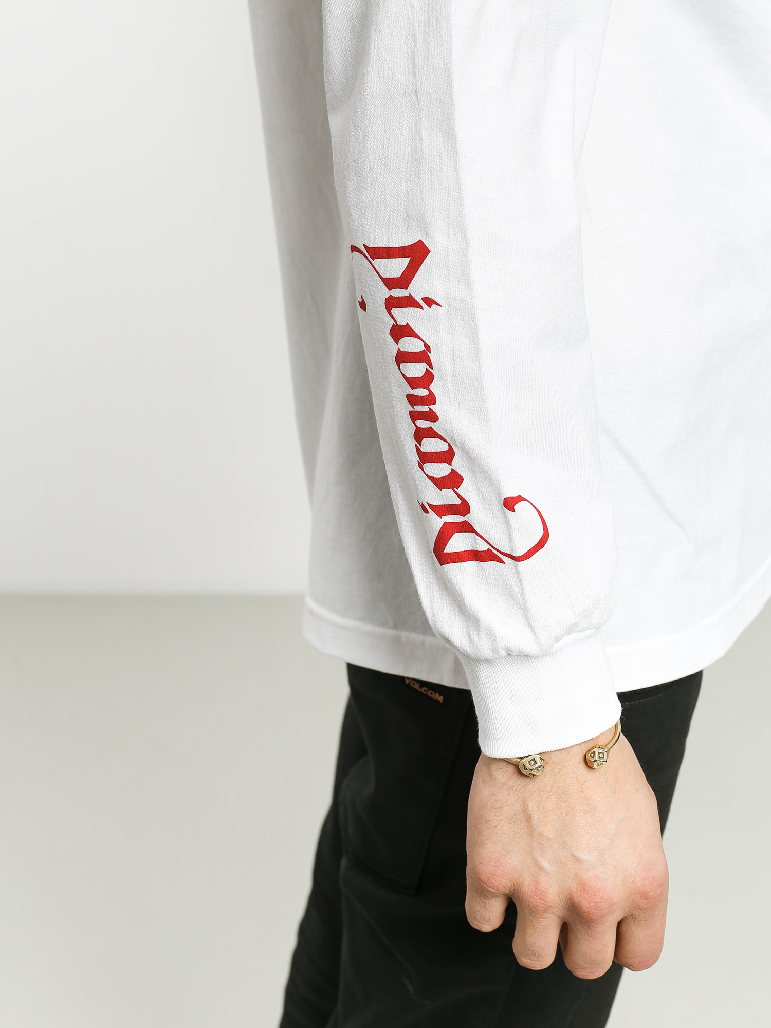 Longsleeve Diamond Supply Co. Double Read (white)