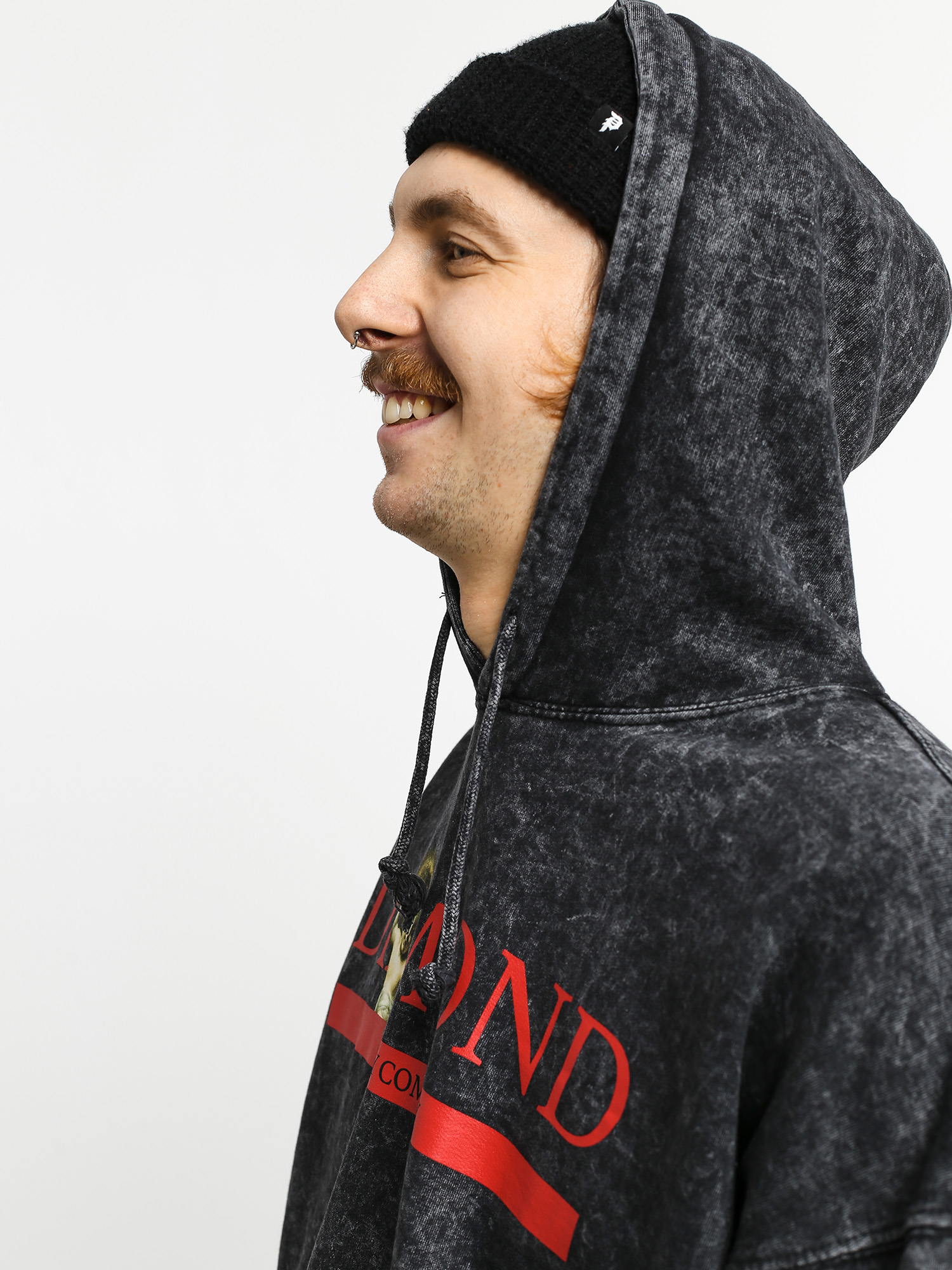 Bluza z kapturem Diamond Supply Co. 13Th Century Mineral Wash HD (black)