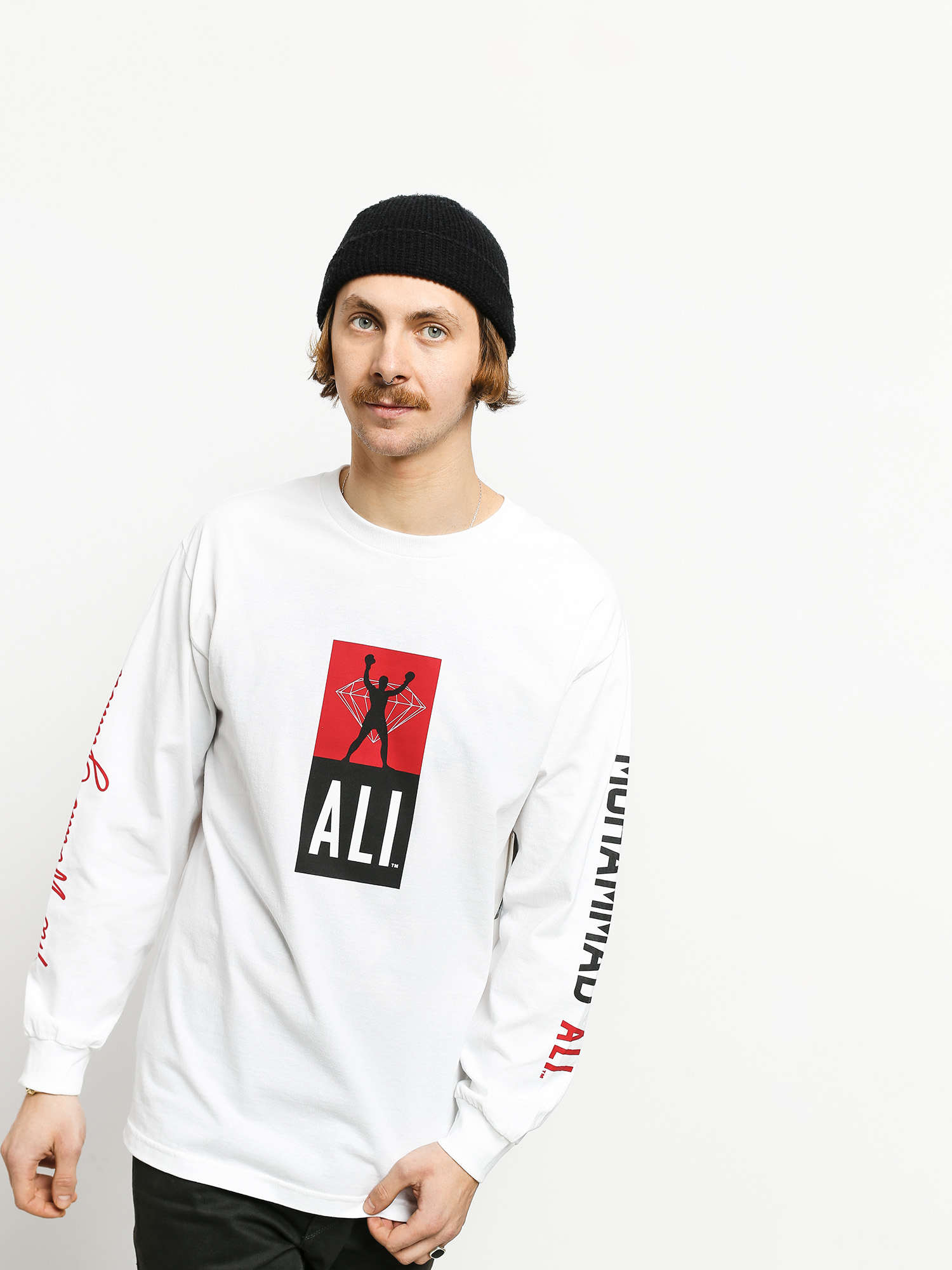 Longsleeve Diamond Supply Co. Dmnd X Muhammad Ali Fight (white)