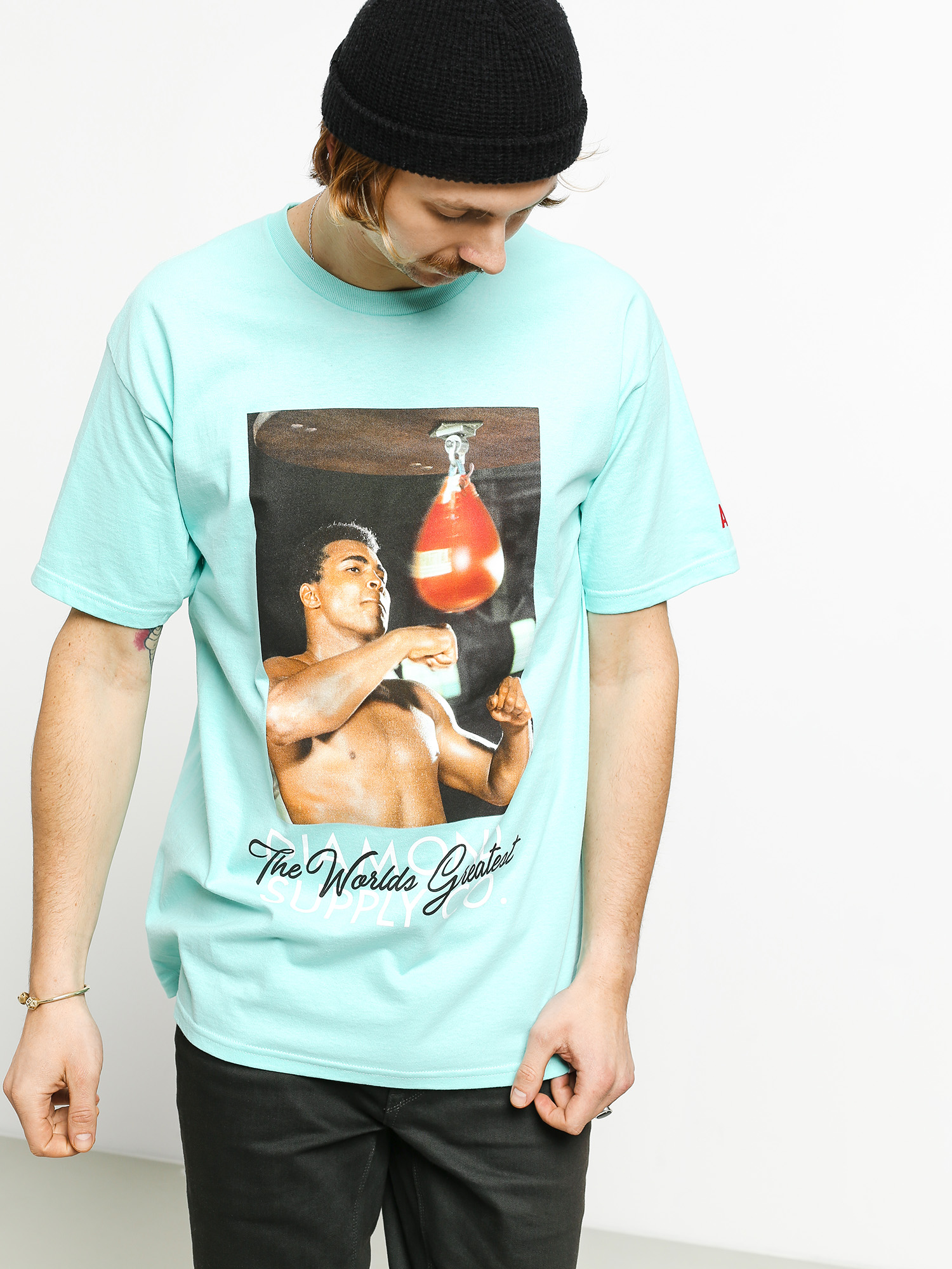 T-shirt Diamond Supply Co. Dmnd X Muhammad Ali World Greatest (diamond blue)