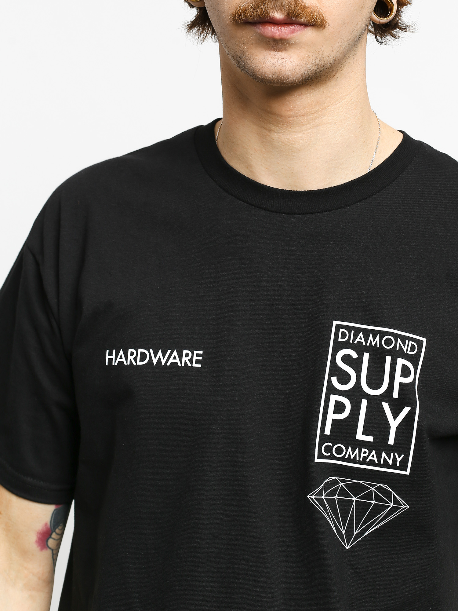 T-shirt Diamond Supply Co. Stacked Type (black)