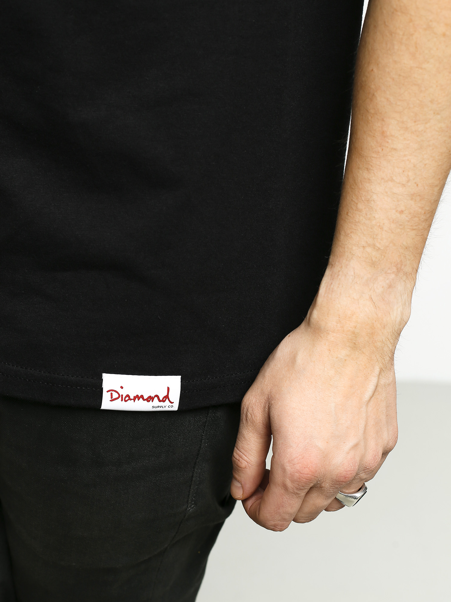 T-shirt Diamond Supply Co. Stacked Type (black)