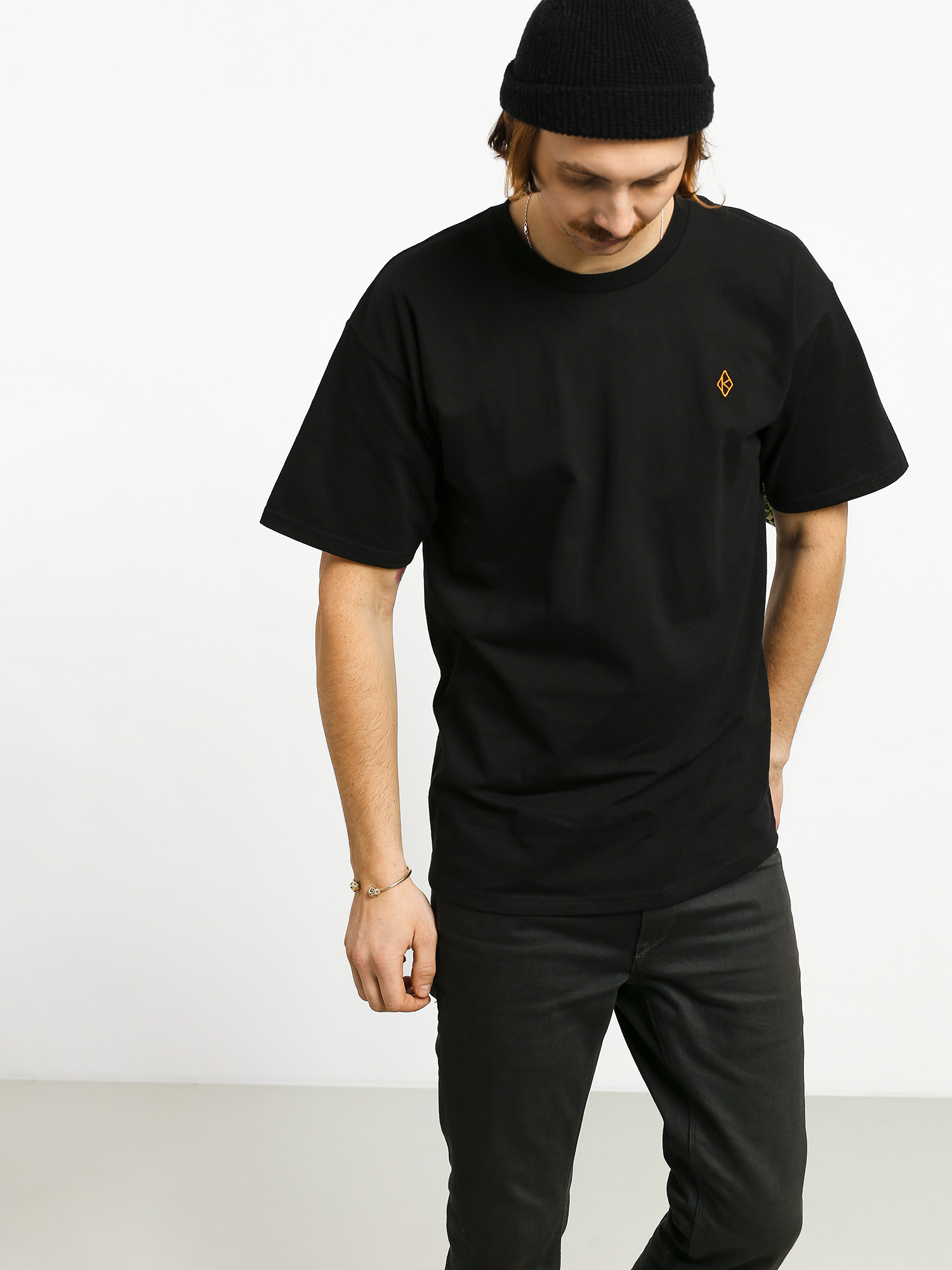 T-shirt Krooked Diamond K Emb (black)