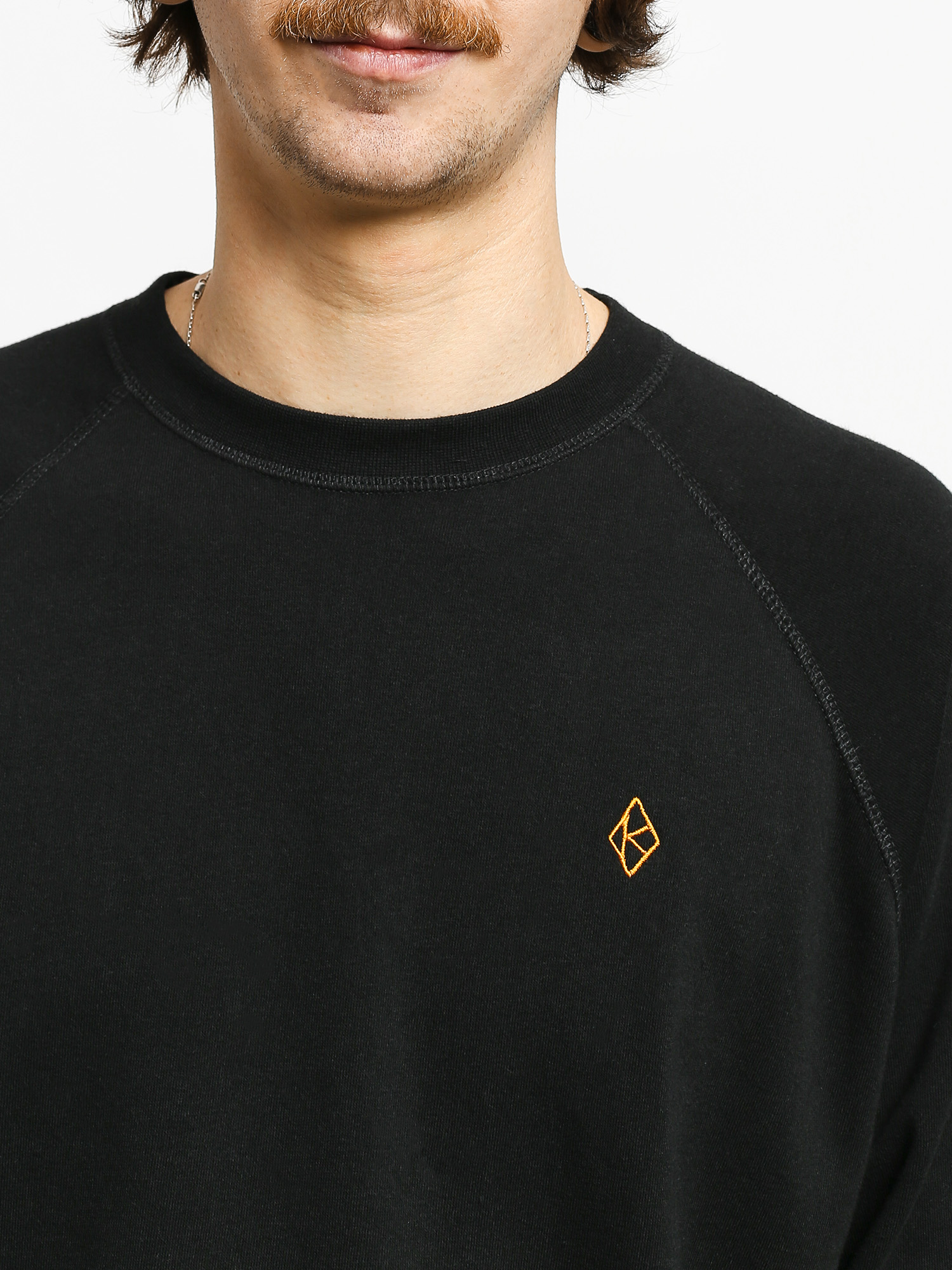 Bluza Krooked Crew Dmnd K Emb (black/gold)