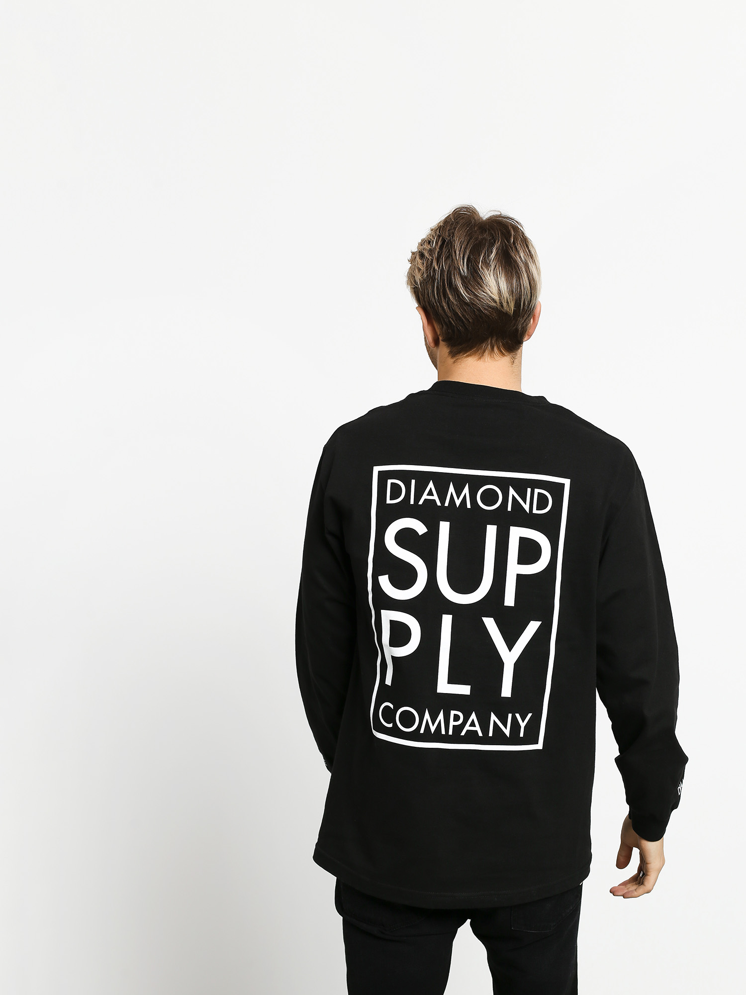 Longsleeve Diamond Supply Co. Stacked Type (black)