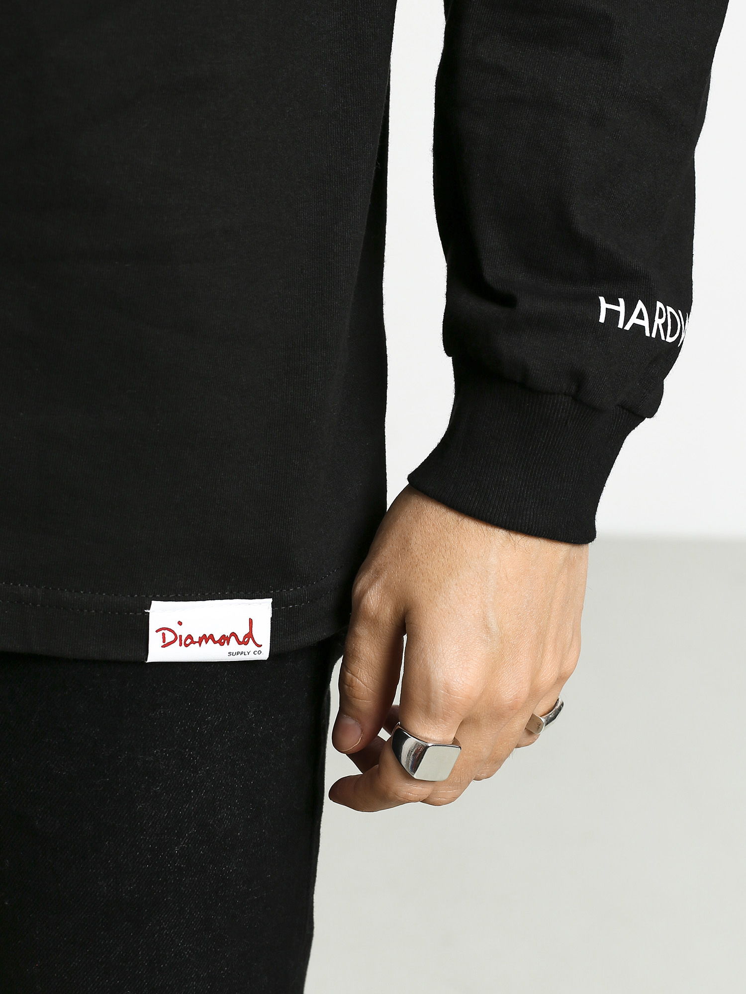 Longsleeve Diamond Supply Co. Stacked Type (black)