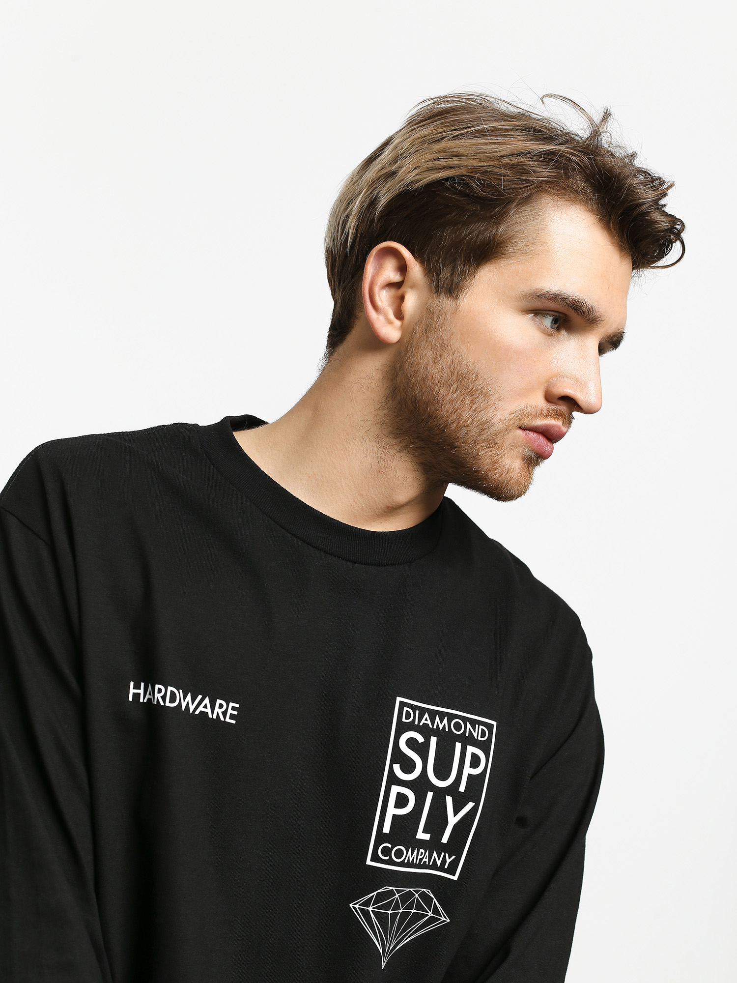 Longsleeve Diamond Supply Co. Stacked Type (black)