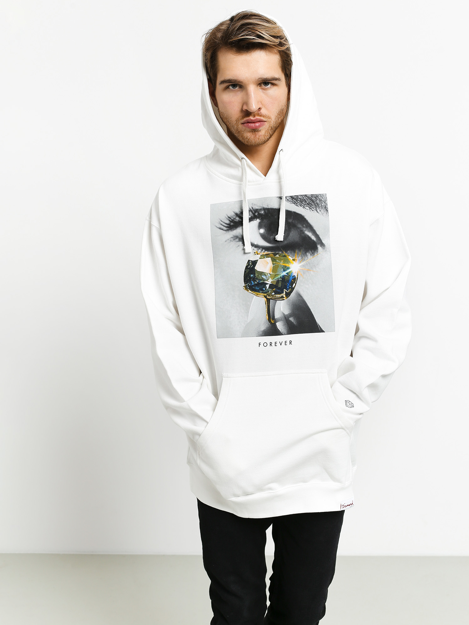 Bluza z kapturem Diamond Supply Co. Eye Diamond HD (white)