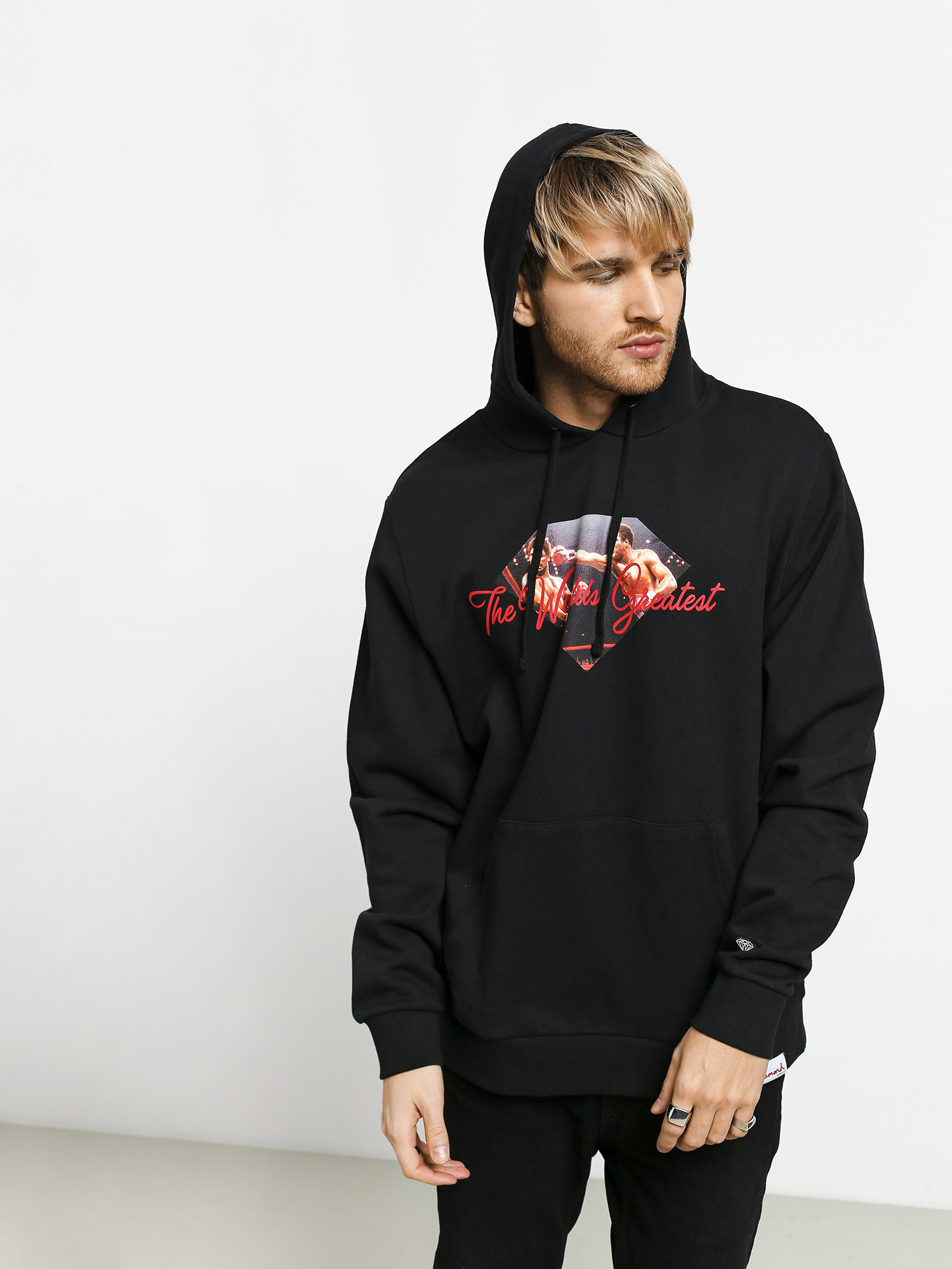 Bluza z kapturem Diamond Supply Co. Dmnd X Muhammad Ali Ali Sign HD (black)